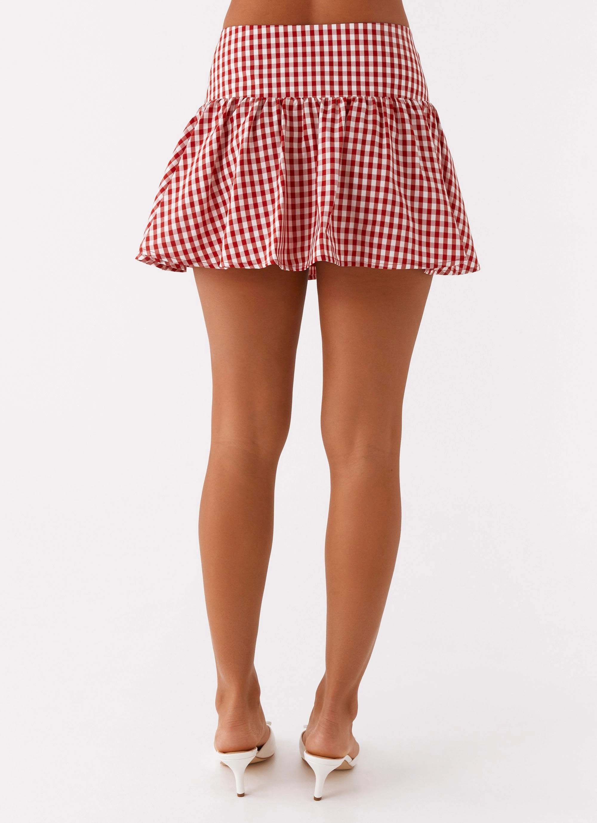 Bellamy Mini Skirt - Red Gingham Cruise Attire