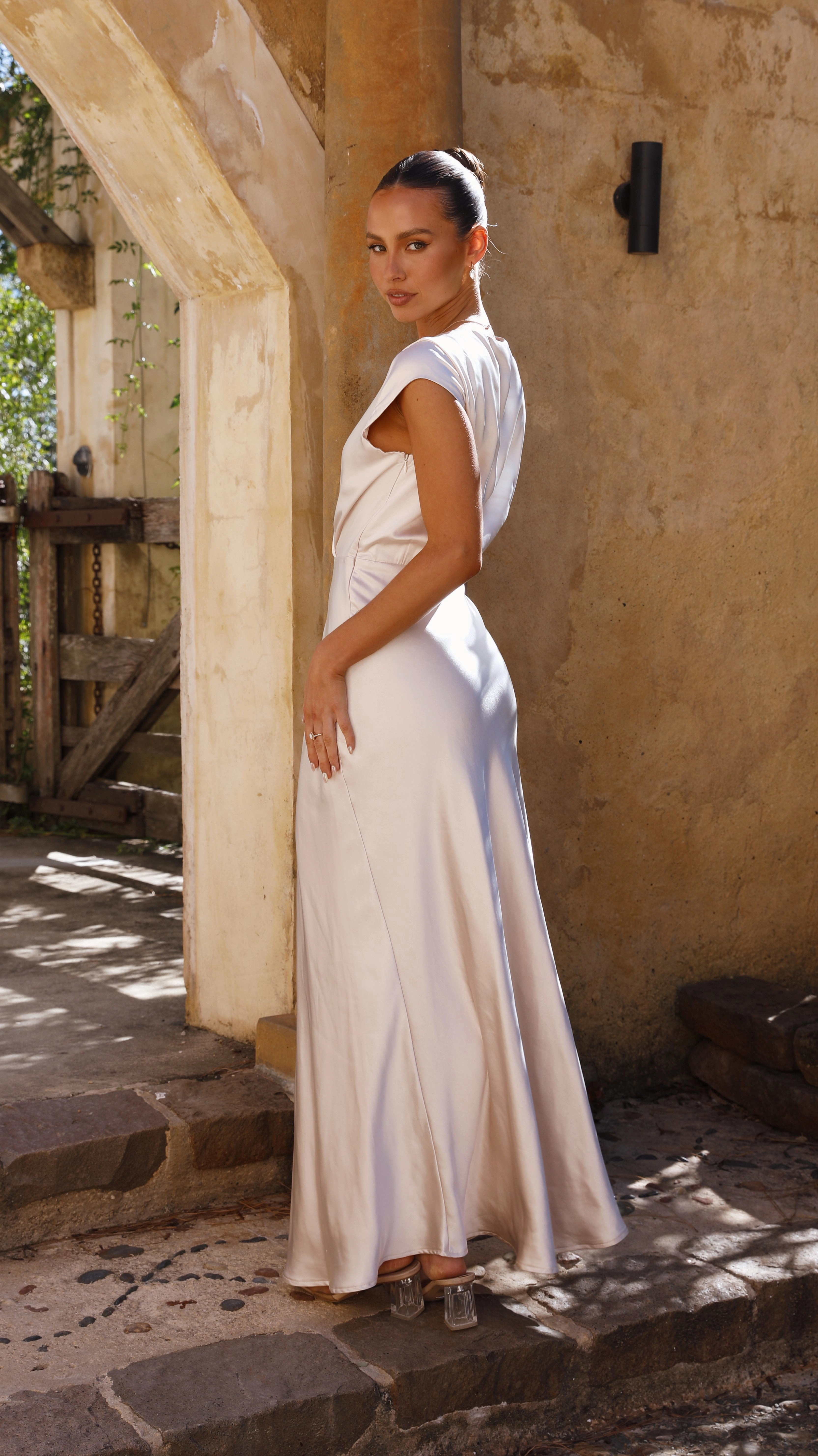 Selma Maxi Dress - Champagne Heart Tone
