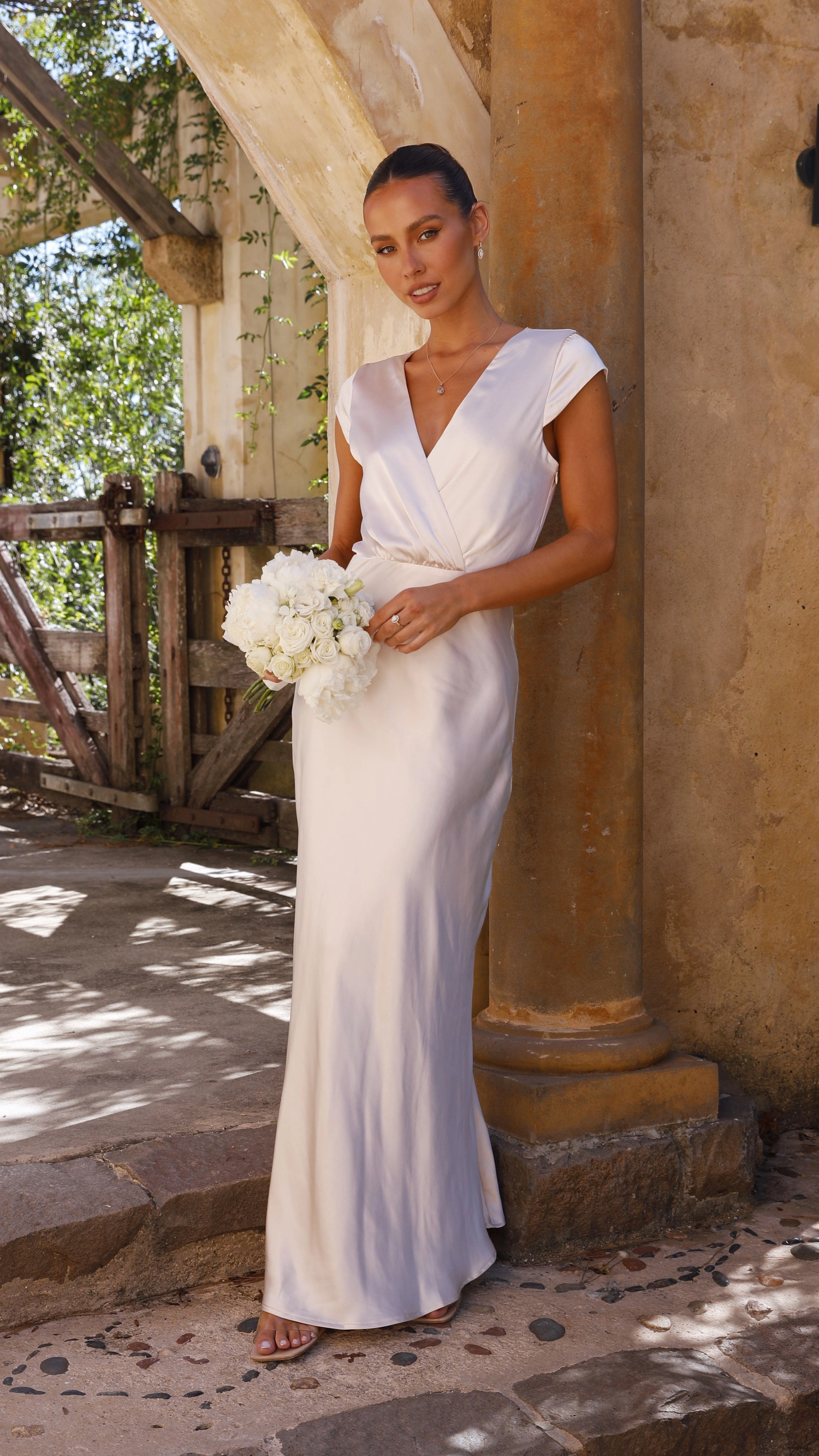 Selma Maxi Dress - Champagne AdjustableStraps
