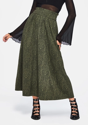 Comfy Wear Winter Layering Francesca Dragon Printed Midaxi Skirt