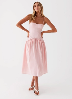 Yvette Corset Midi Dress - Pink Classic-style Clean Outfit