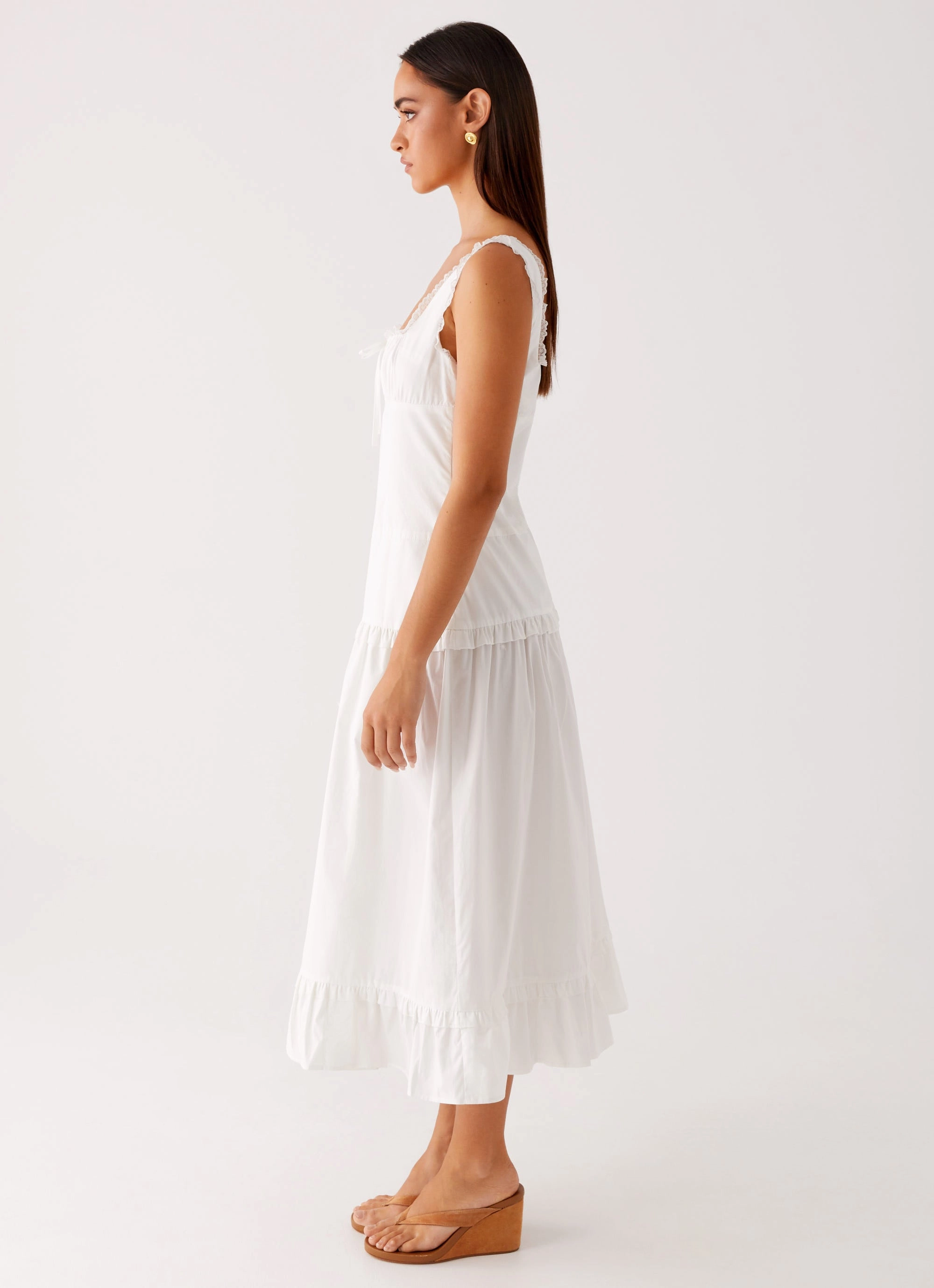 Trendy Look Versatile occasion dress Quinn Midi Dress - White