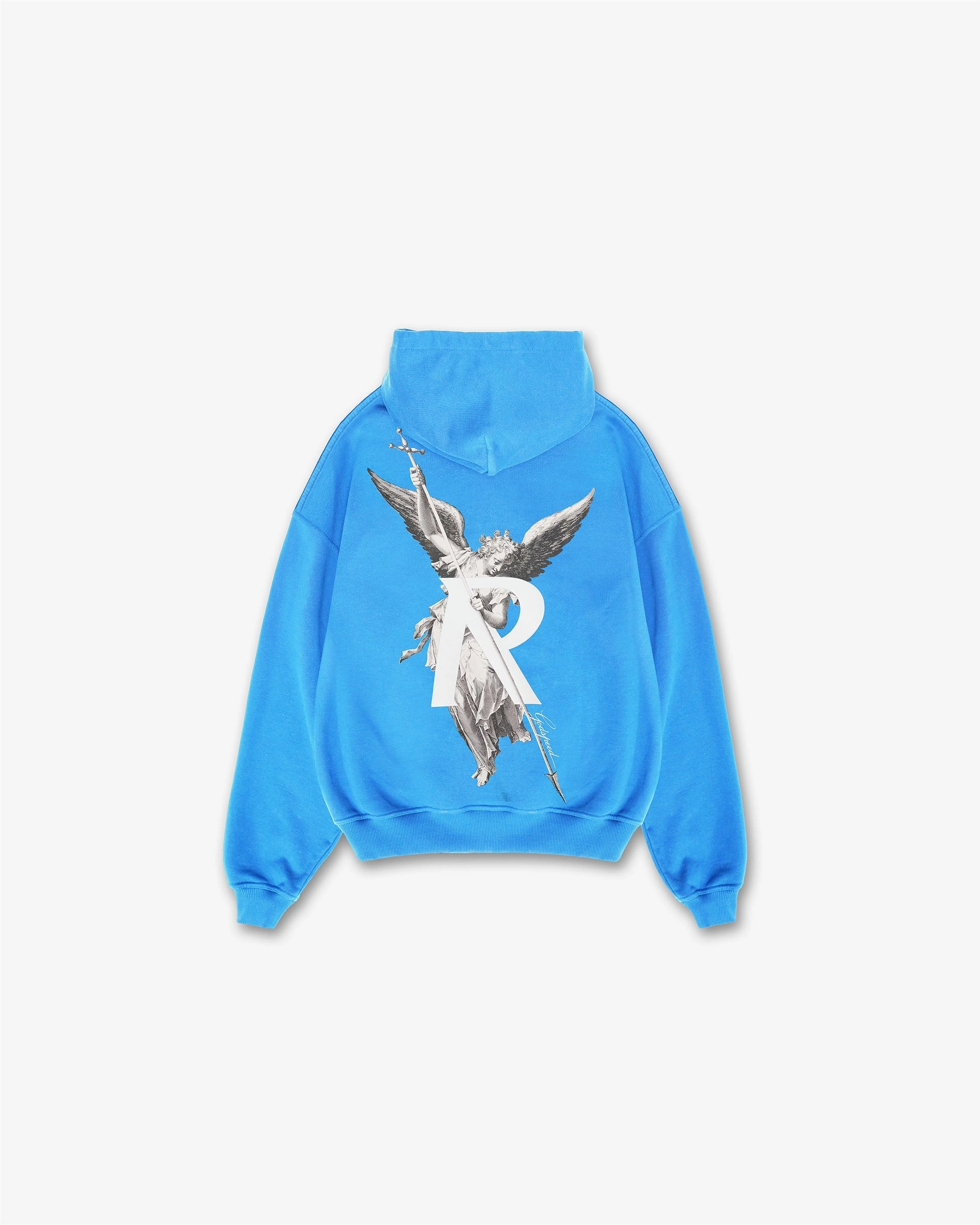 Archangel Hoodie - Electric Blue Organza details