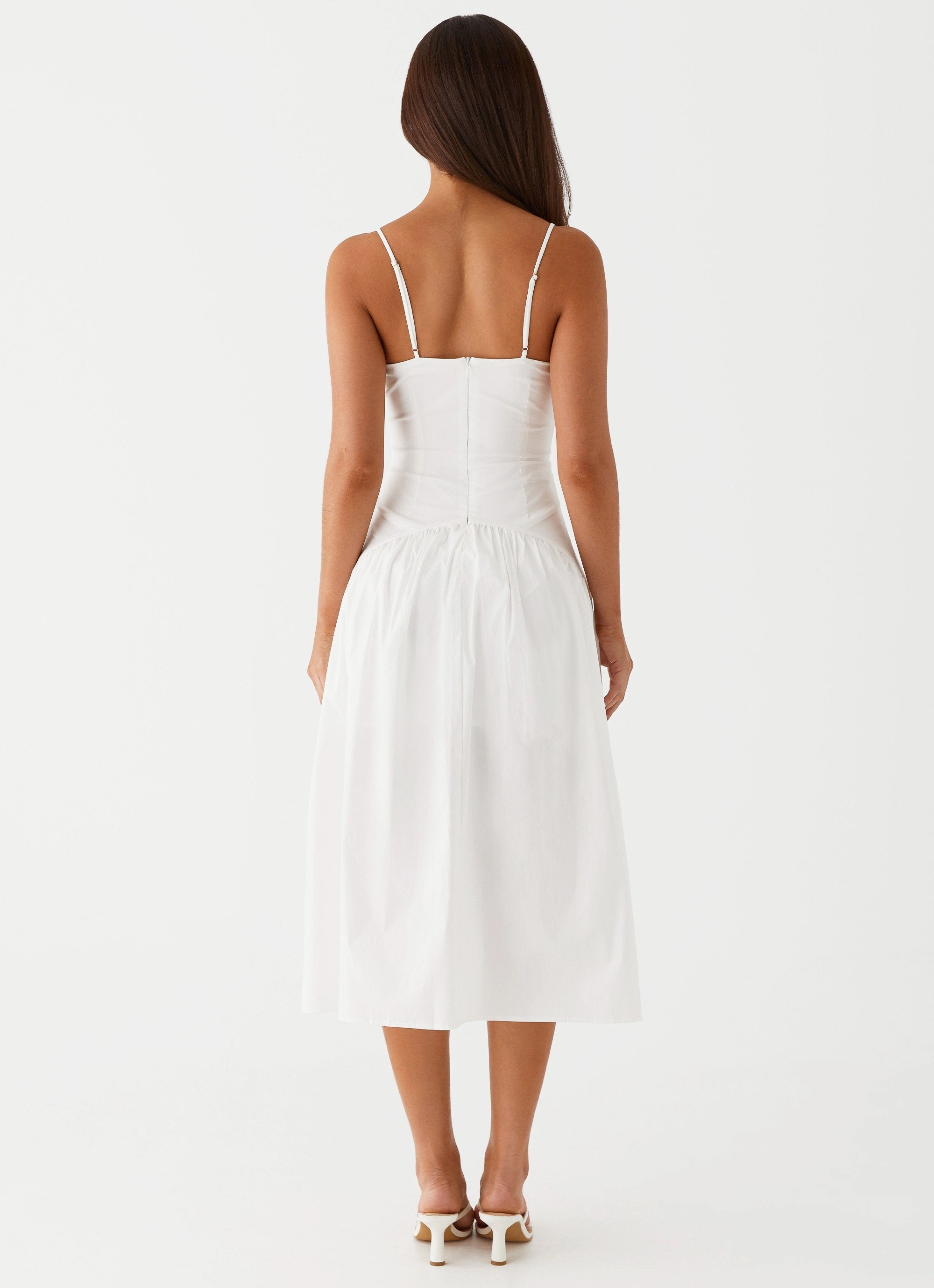 Style Option Office Fit Yvette Corset Midi Dress - White