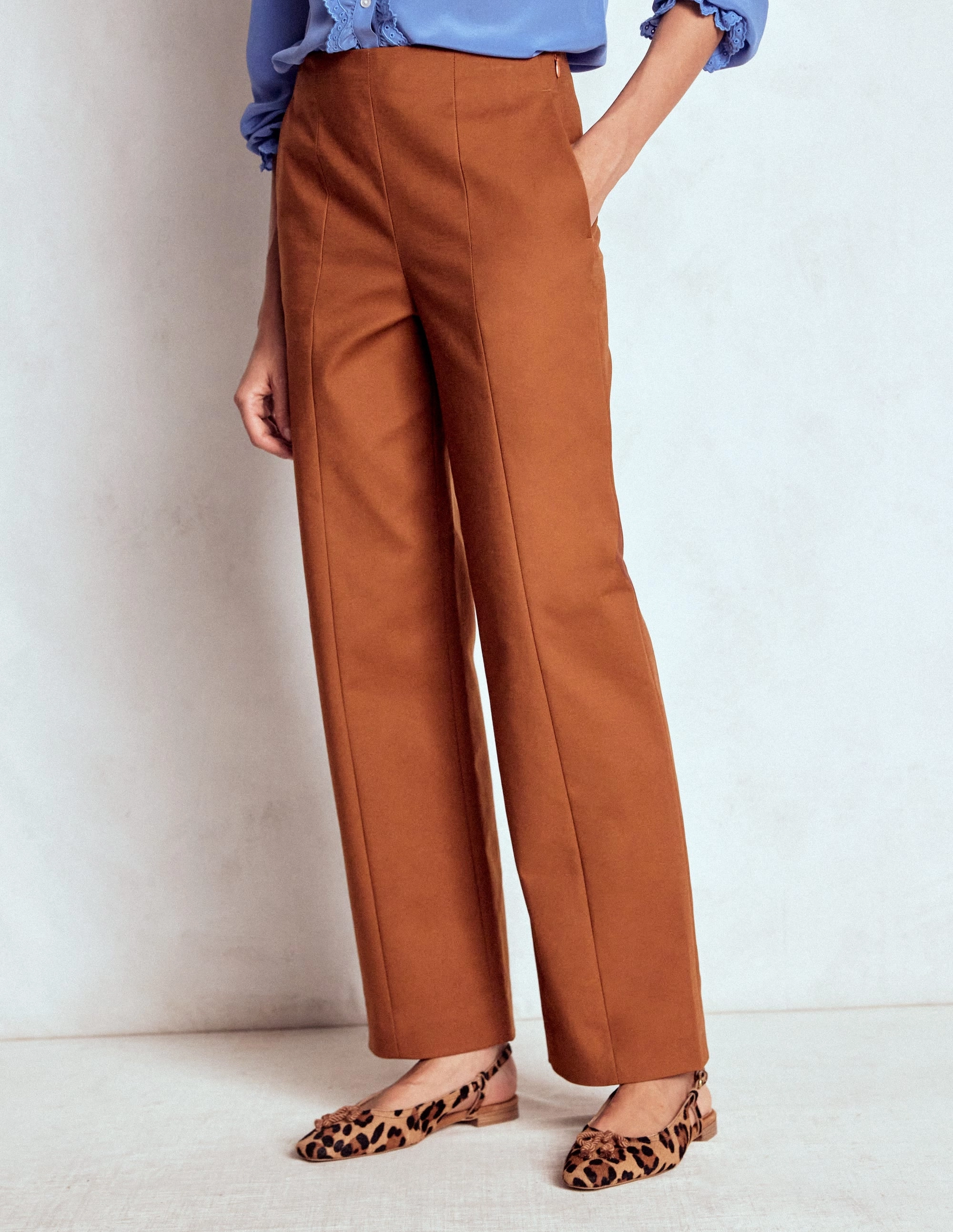 Smart 7/8 Trousers-Russet Fit Freedom