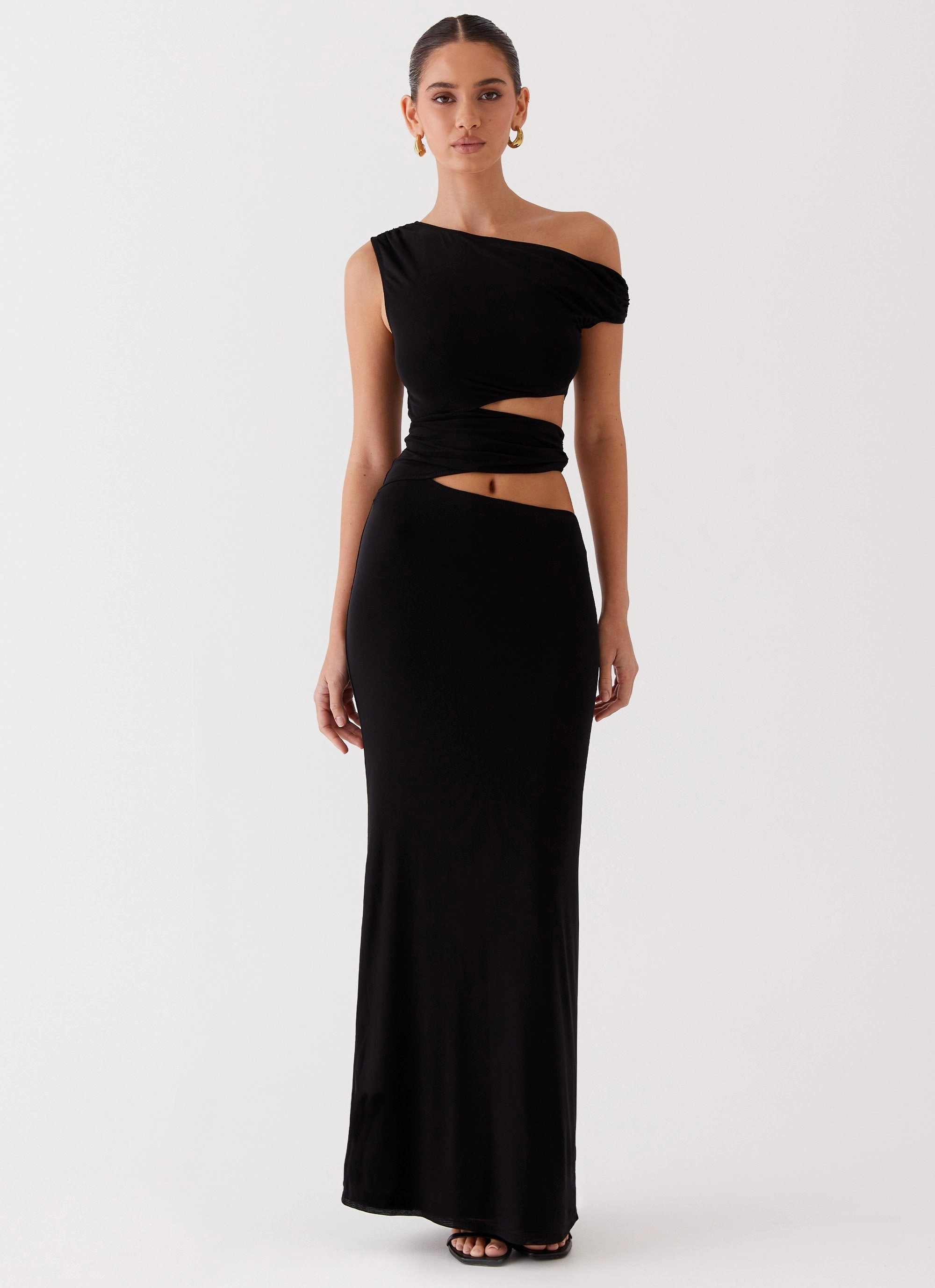 Margot One Shoulder Maxi Dress - Black Fashionable Comfort Wear