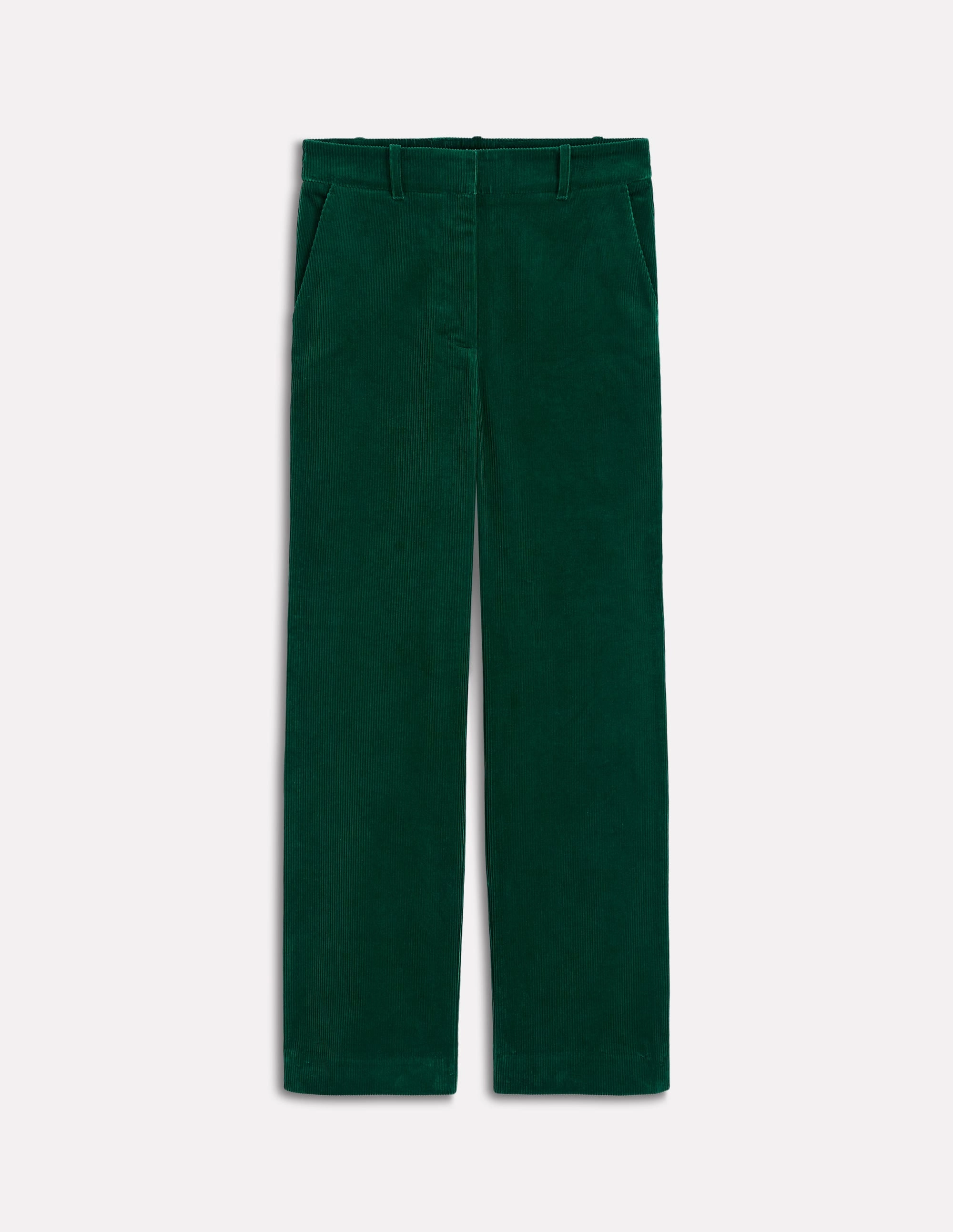 Canonbury Cord Trousers-Emerald Night Metallic accents