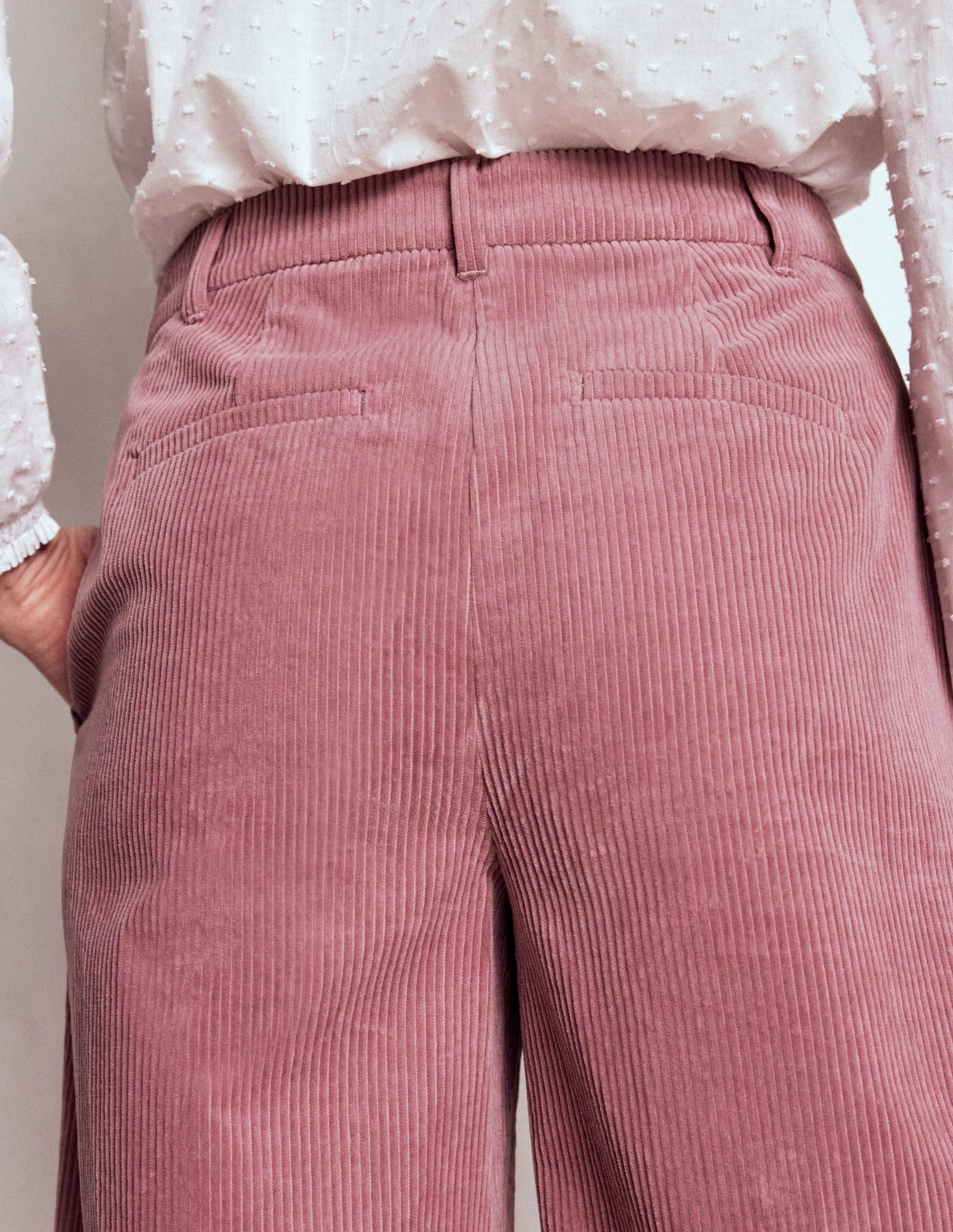 Belgravia Cord Trousers-Blushing Rose Soft Wear