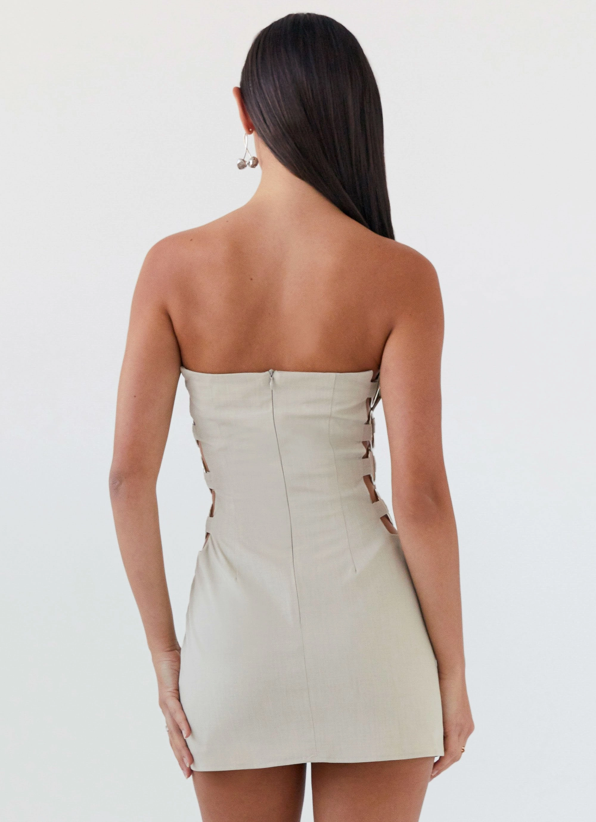 Subtle tone Conceited Strapless Mini Dress - Sand