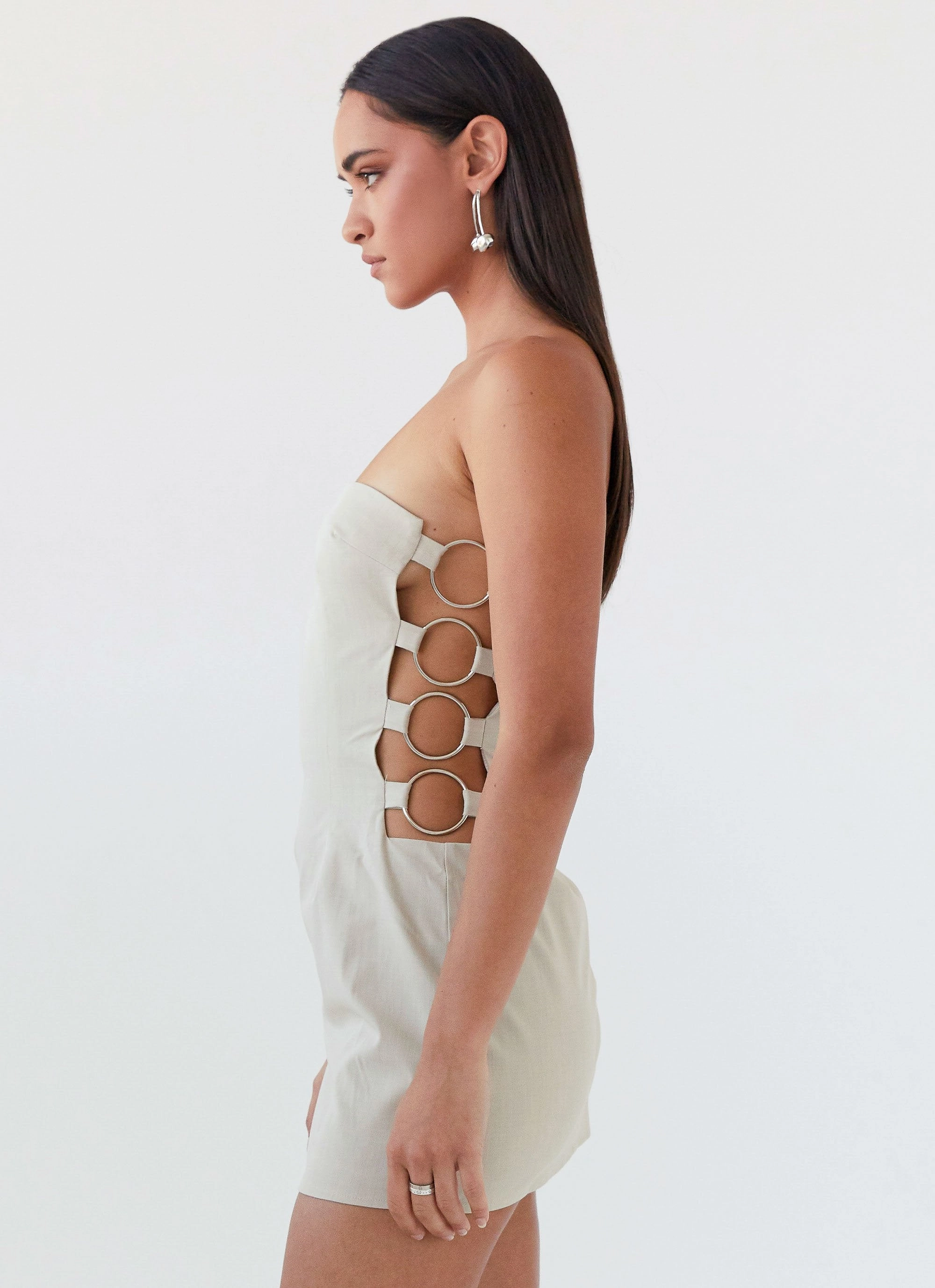 Conceited Strapless Mini Dress - Sand Stylish Fit