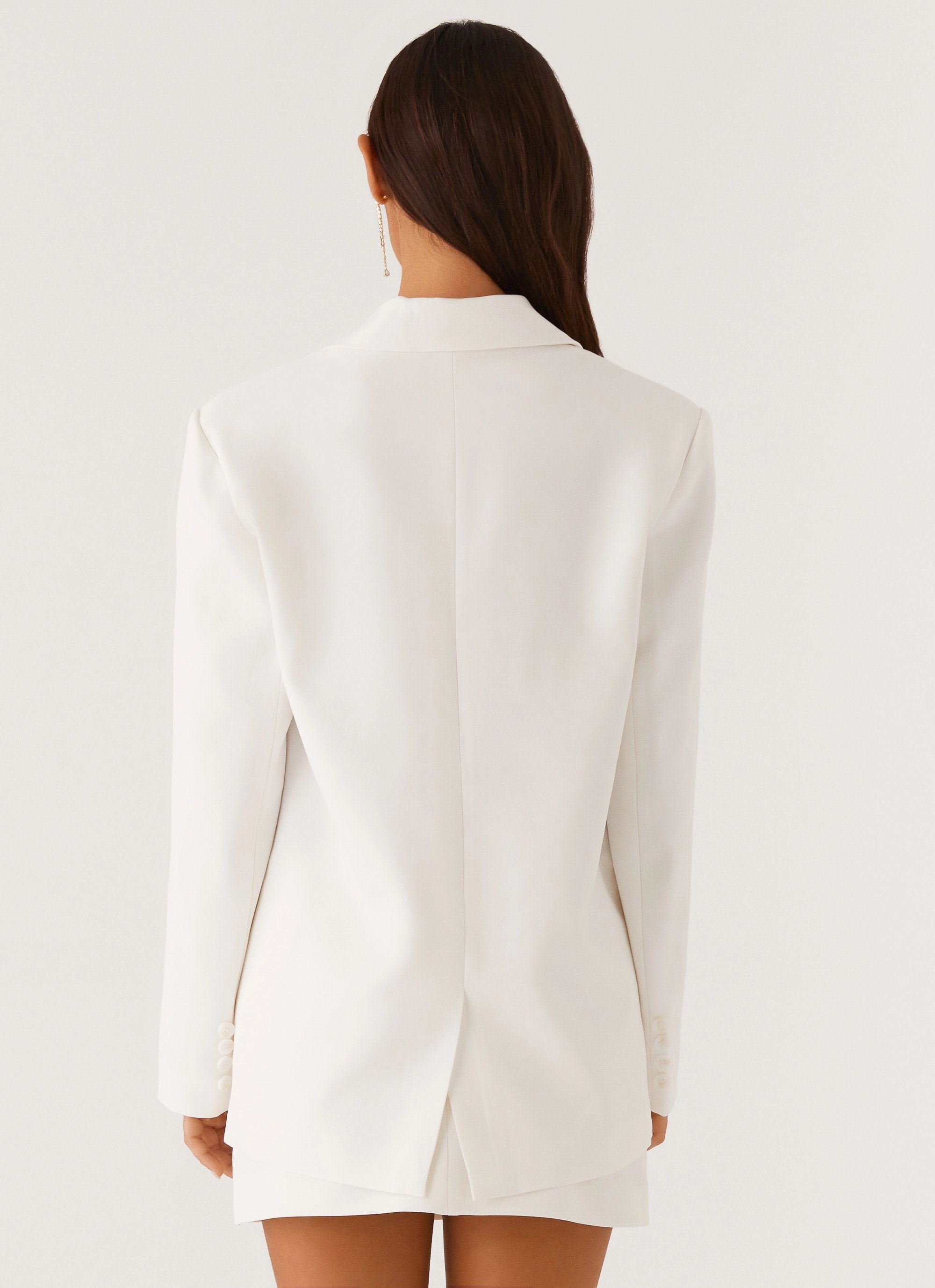 StretchableMaterial Concrete Jungle Oversized Blazer - Off White