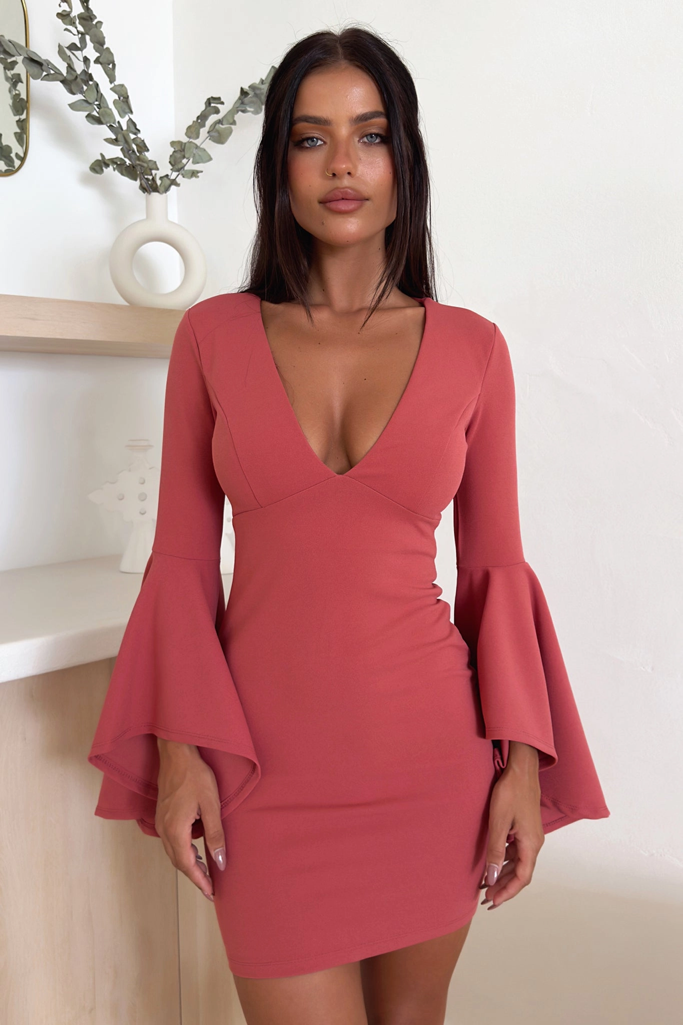 Vibrant pattern Constance Dress - Plum