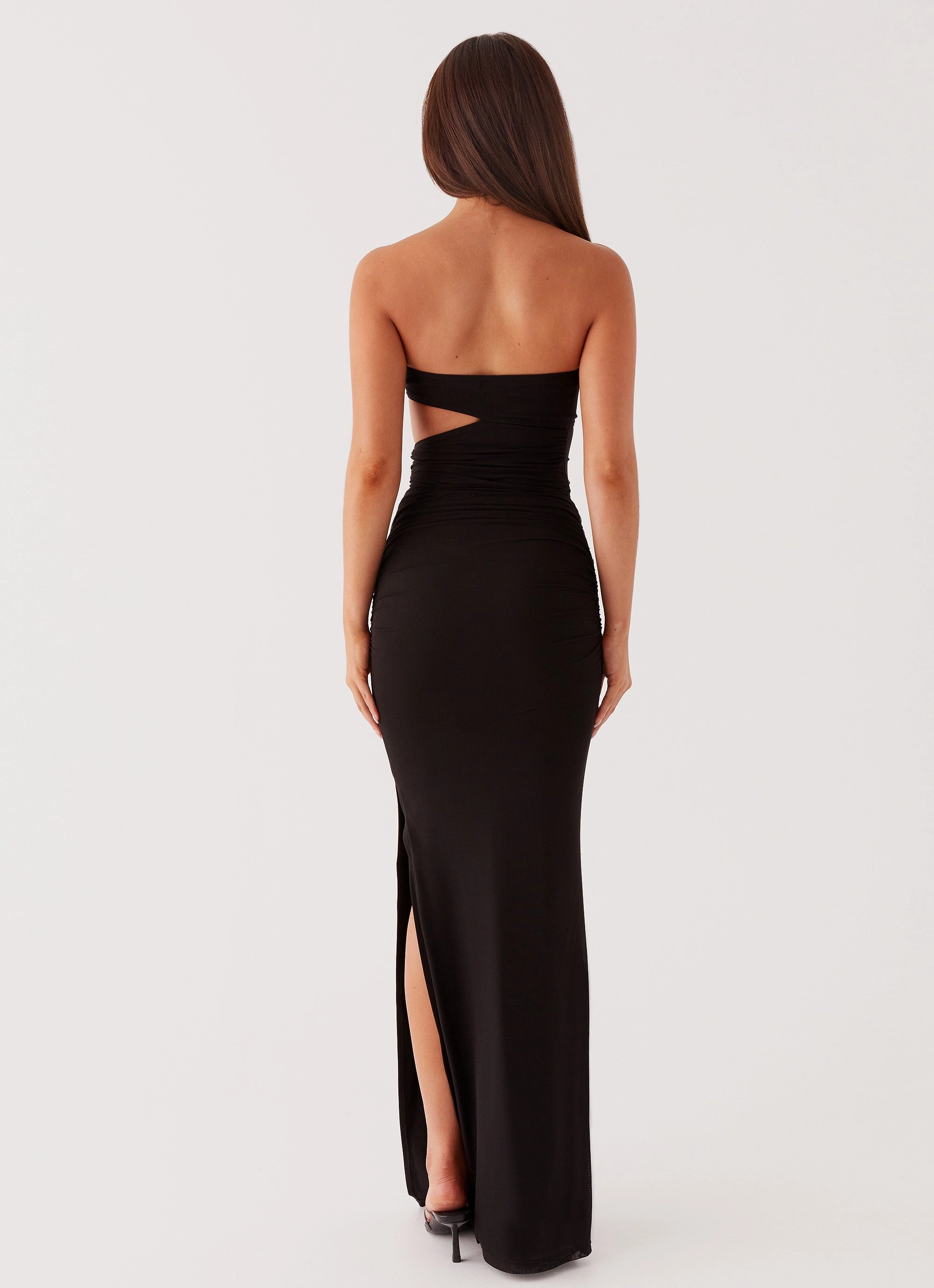 Autumn Ready Into Pieces Mesh Maxi Dress - Black
