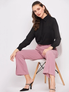 gender-neutral Madame Black Embellished Shirt