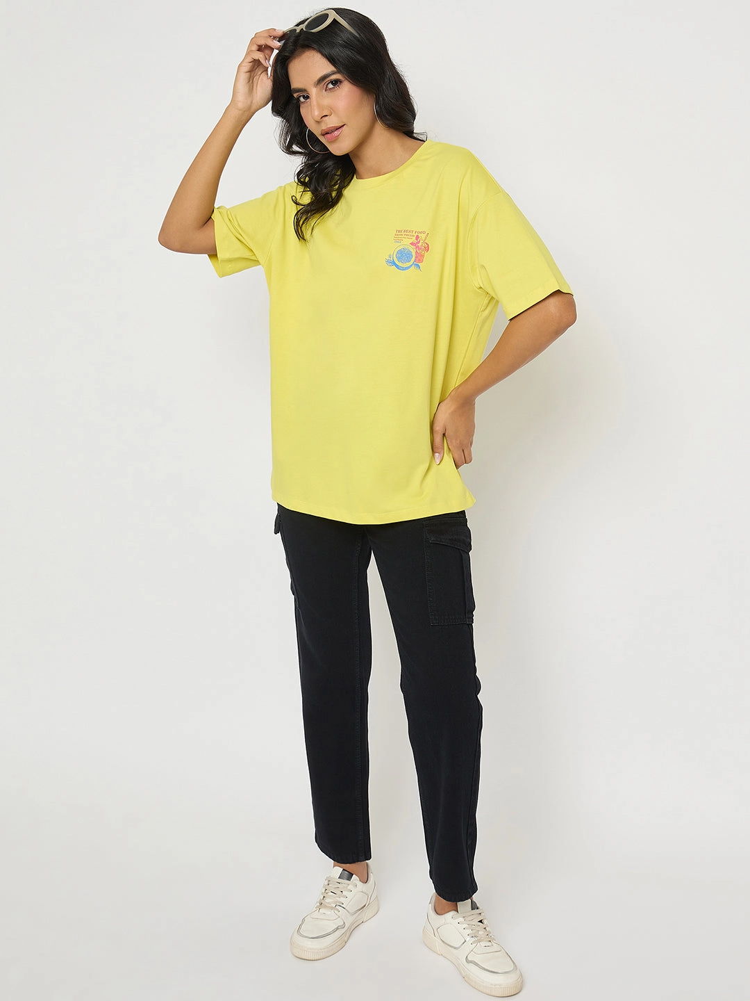 Madame Front and Back Graphic Print Yellow T-Shirt back to school