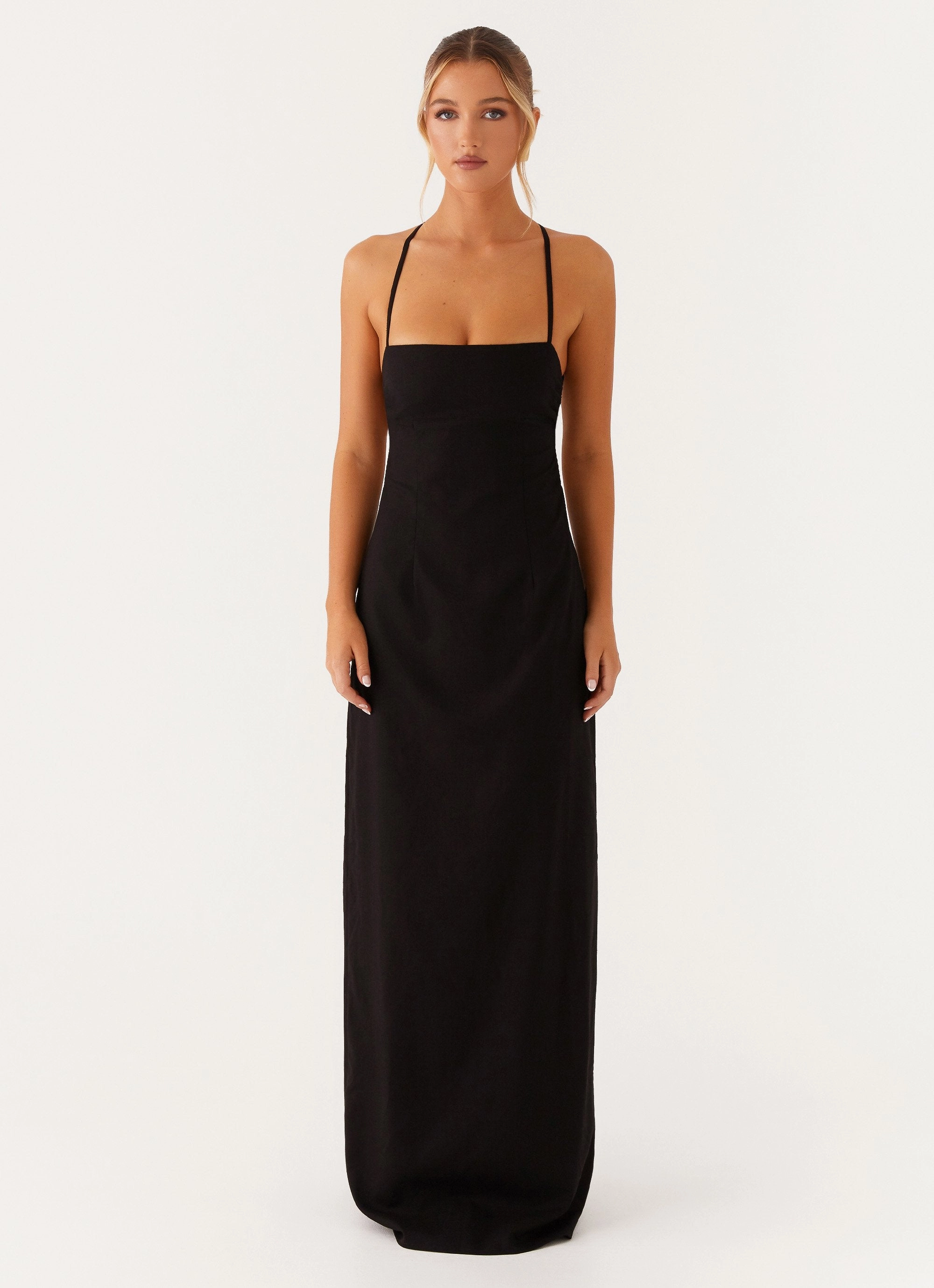 Cora Backless Maxi Dress - Black Fresh Stitch