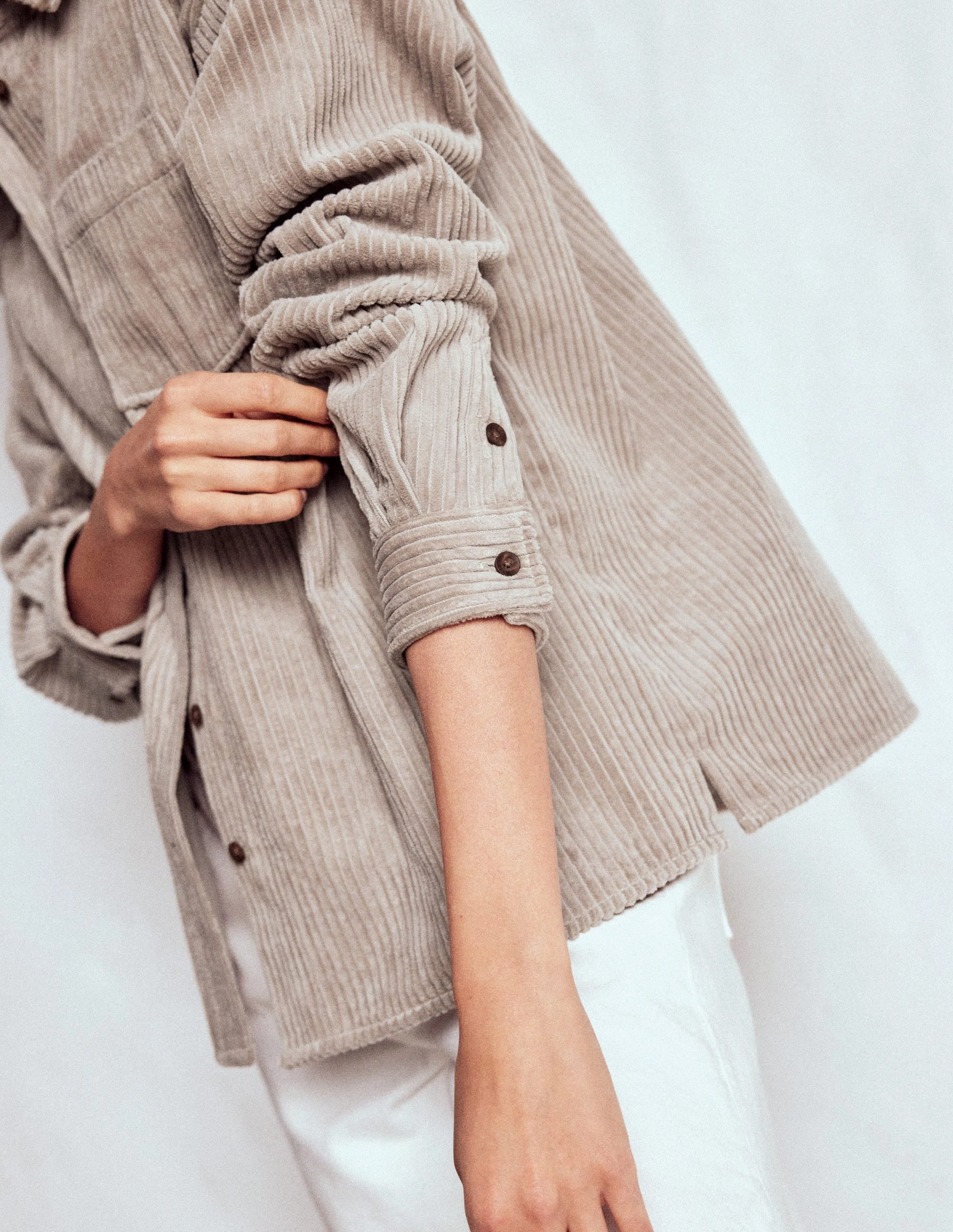 Cord Overshirt-Nutmeg Eco Dye Technique