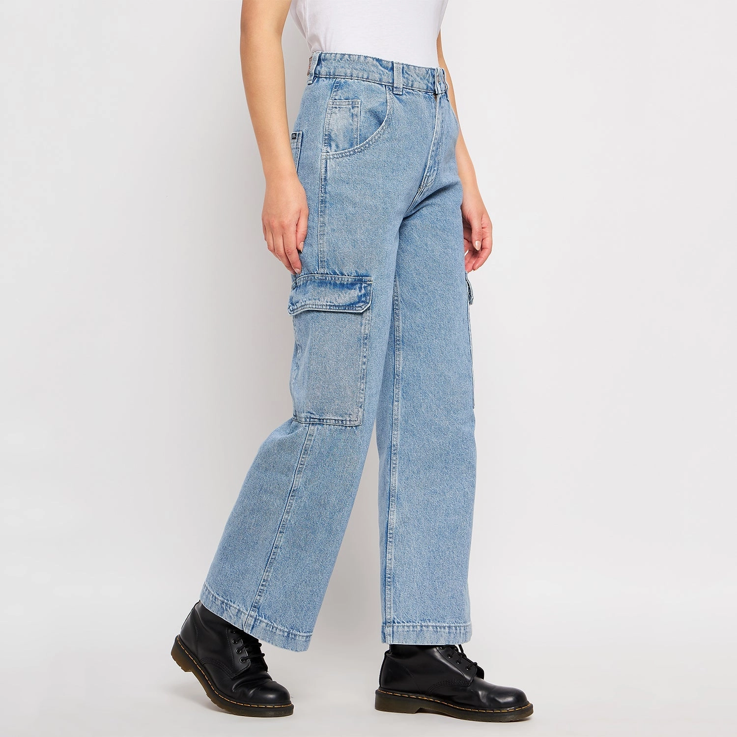 Madame Ice Blue Denim Relaxed Style Work Ready Outdoor Enthusiast