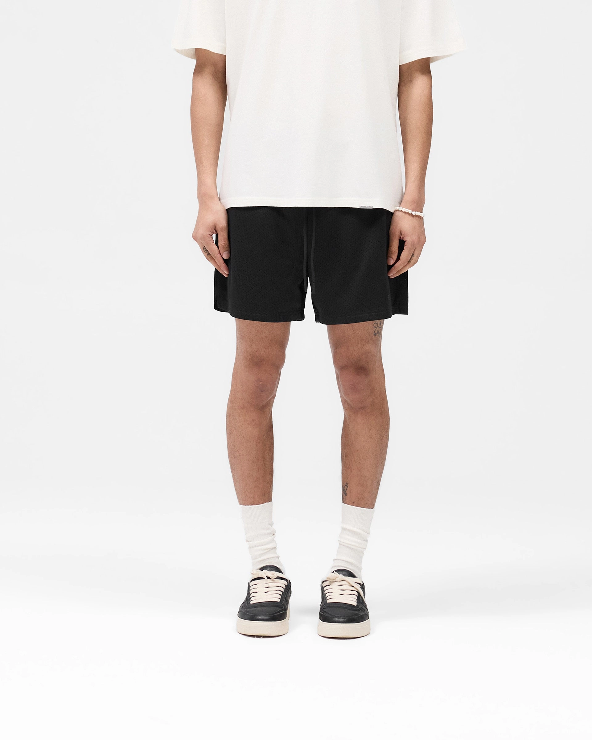 Relaxed Waist Cool Basic Mesh Short - Jet Black