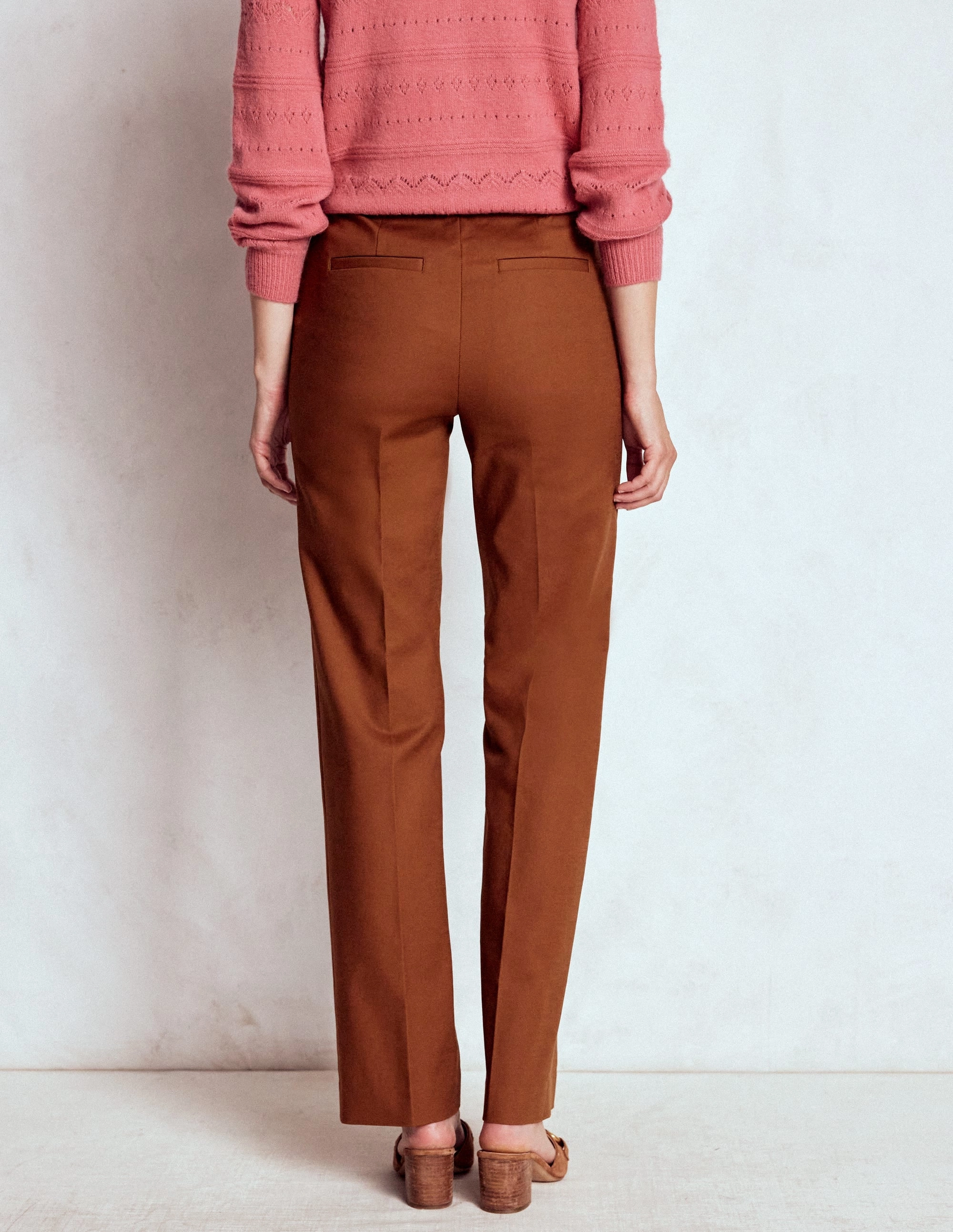 Perfect Look Comfort Wear Full Length Canonbury Trousers-Russet