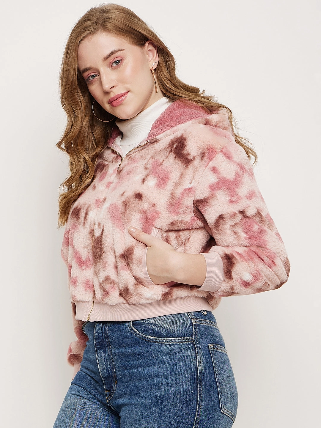 Classic Active Classic Chic Madame Blush Fleece Tie-Dye Hooded Sweatshirt