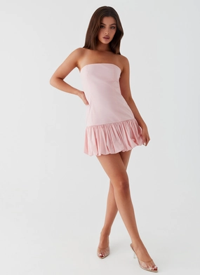 Versatile Comfort Wear Cotton Candy Mini Dress - Pink