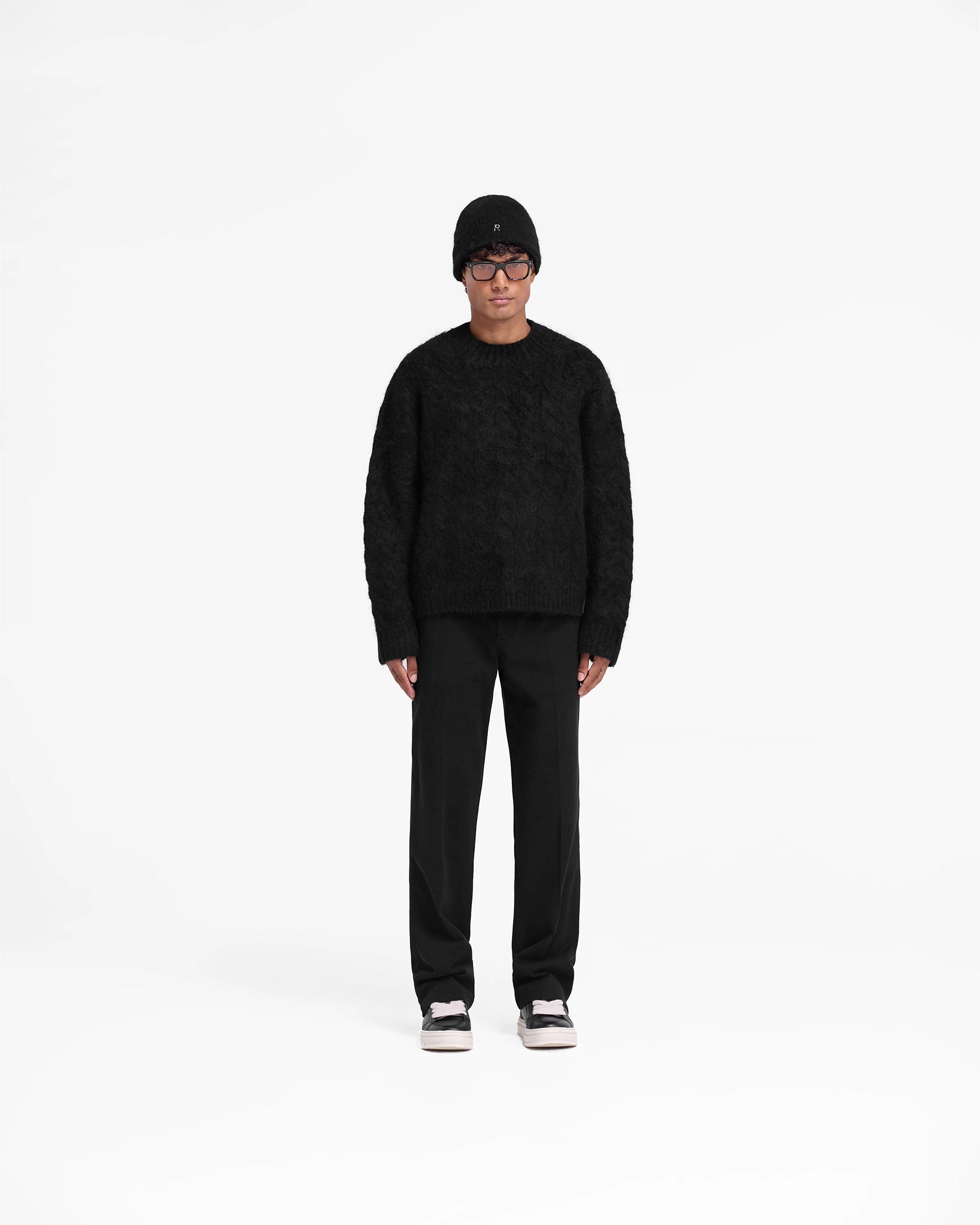 Stain Repellent Coating No Ride Cotton Pant - Black
