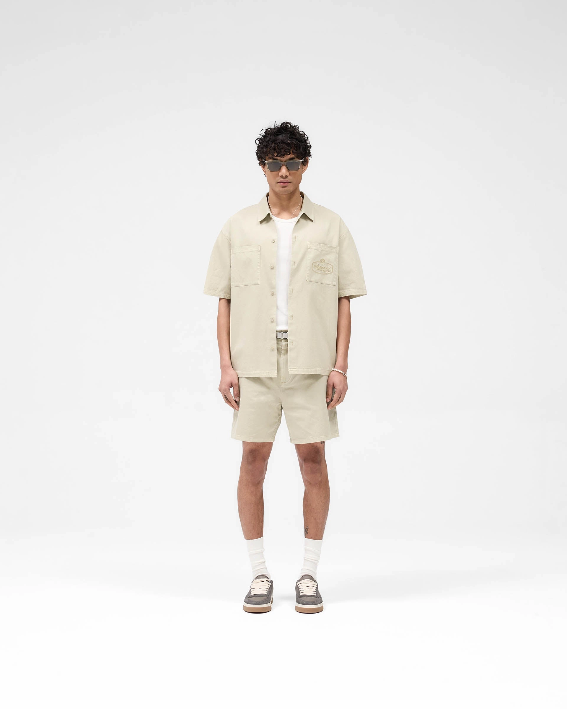 Cotton Tailored Short - Beige Tailored Design Skinny Fit