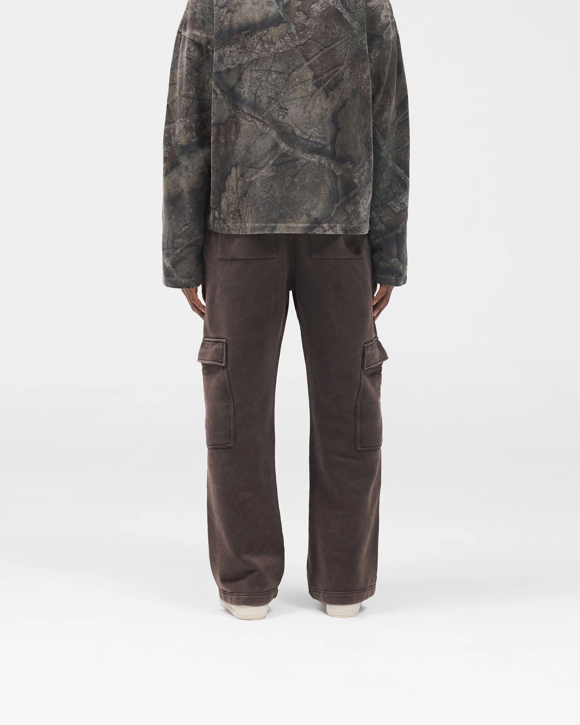 Blackout fabric Initial Cargo Sweatpants - Coffee