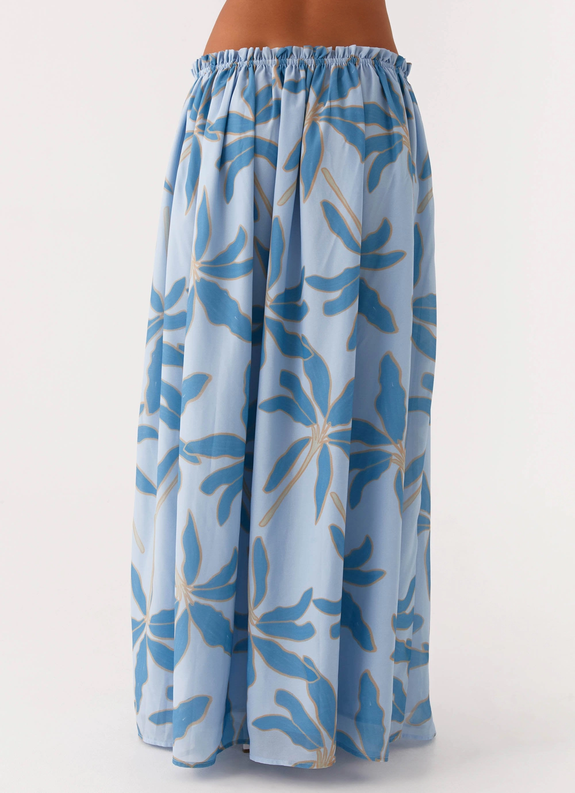 Zaya Maxi Skirt - Opulent Blue Tassel accents