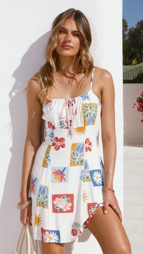 Arabelle Mini Dress - Belle Print Bold Cut