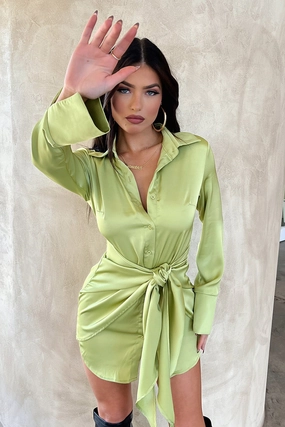 Body Confidence Cozy Vibes Alexa Dress - Green