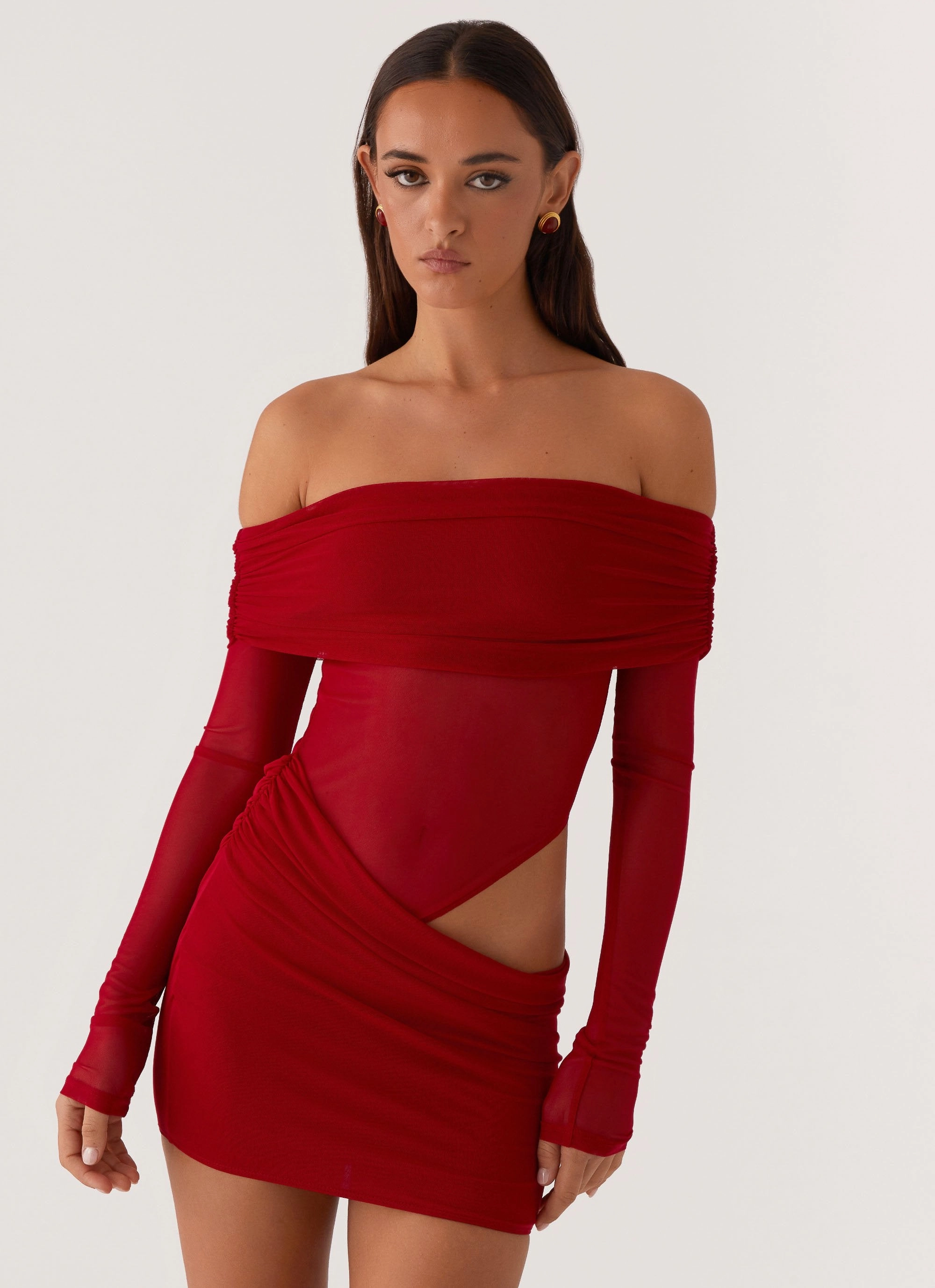 No Doubt Mini Dress - Red Smart and Stylish