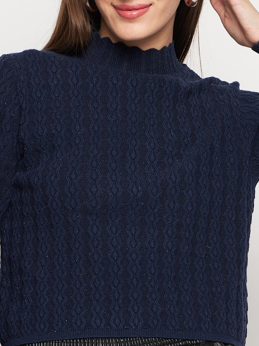 sporty wear Madame Navy Pull-On Sweater