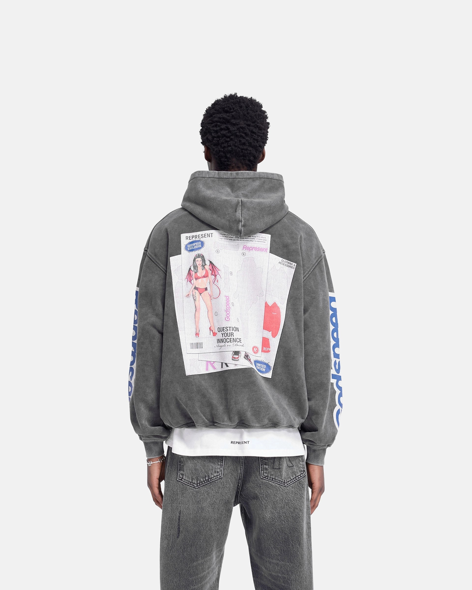Warm Fabric Question Your Innocence Hoodie - Vintage Grey