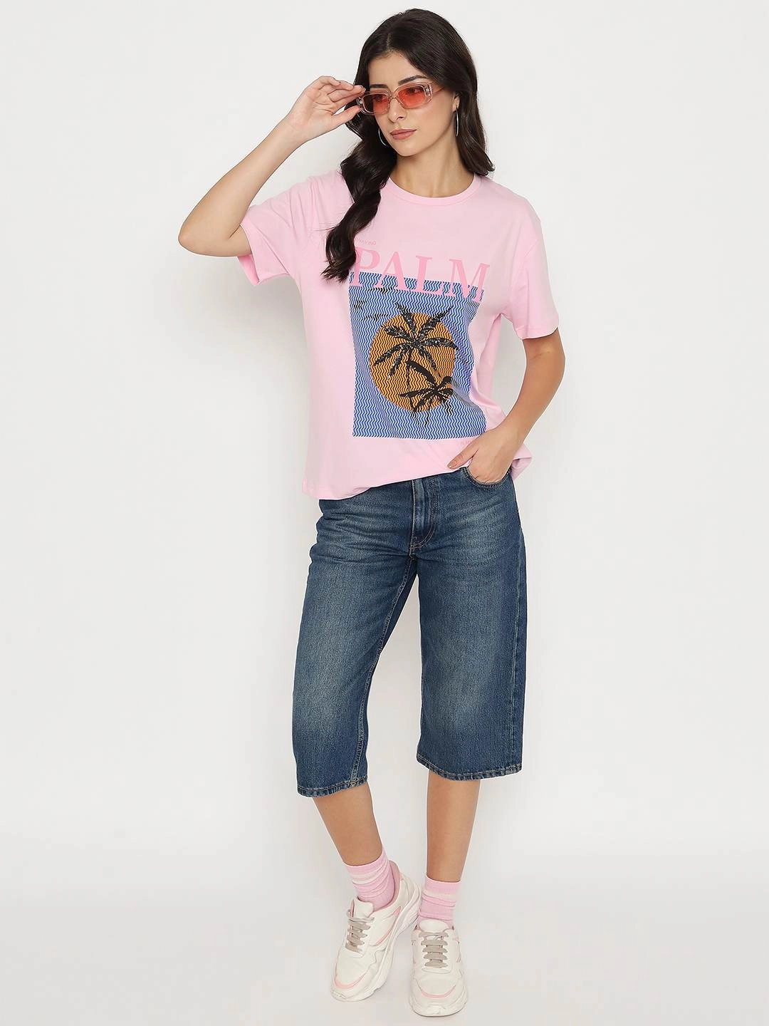 Madame Cotton Graphic Print Pink T-shirt hypoallergenic back to school