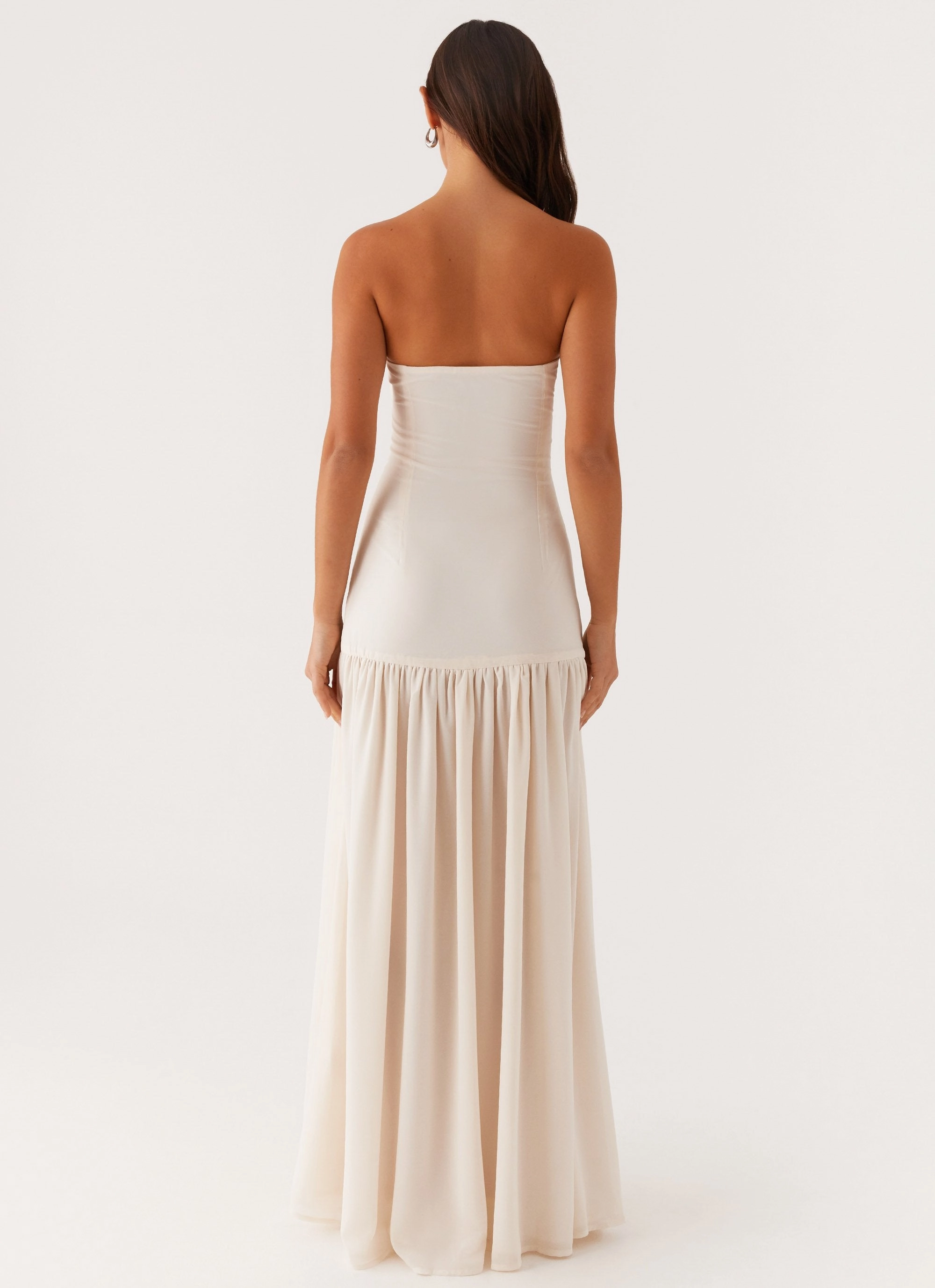 Eden Strapless Maxi Dress - Ivory Timeless Look