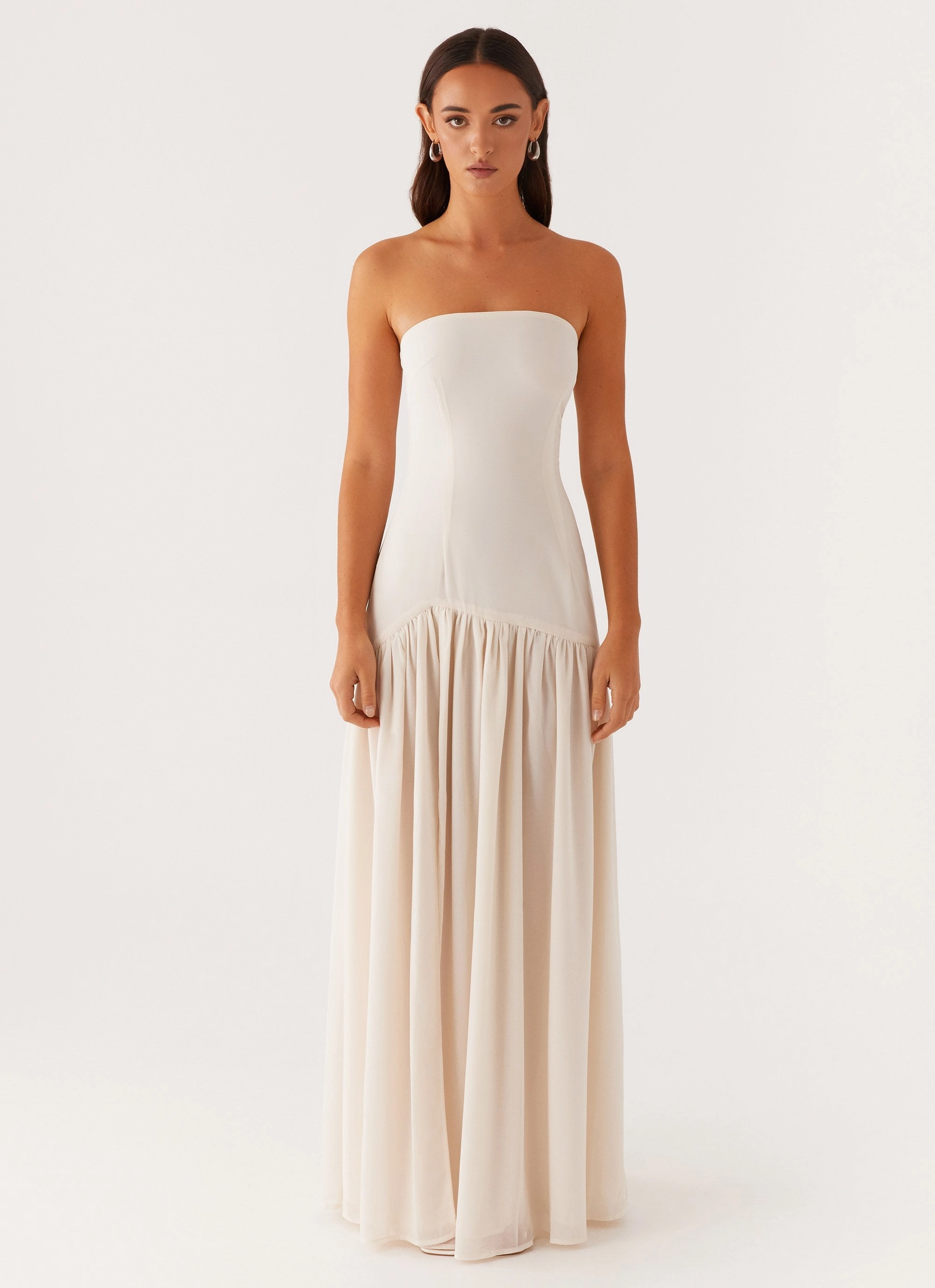 Eden Strapless Maxi Dress - Ivory Refined Feel Flattering Cut Wear