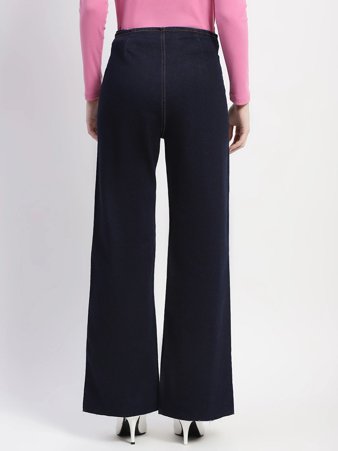 Madame Zipped Flap Patch Flared Carbon Blue Denim Selvedge Denim