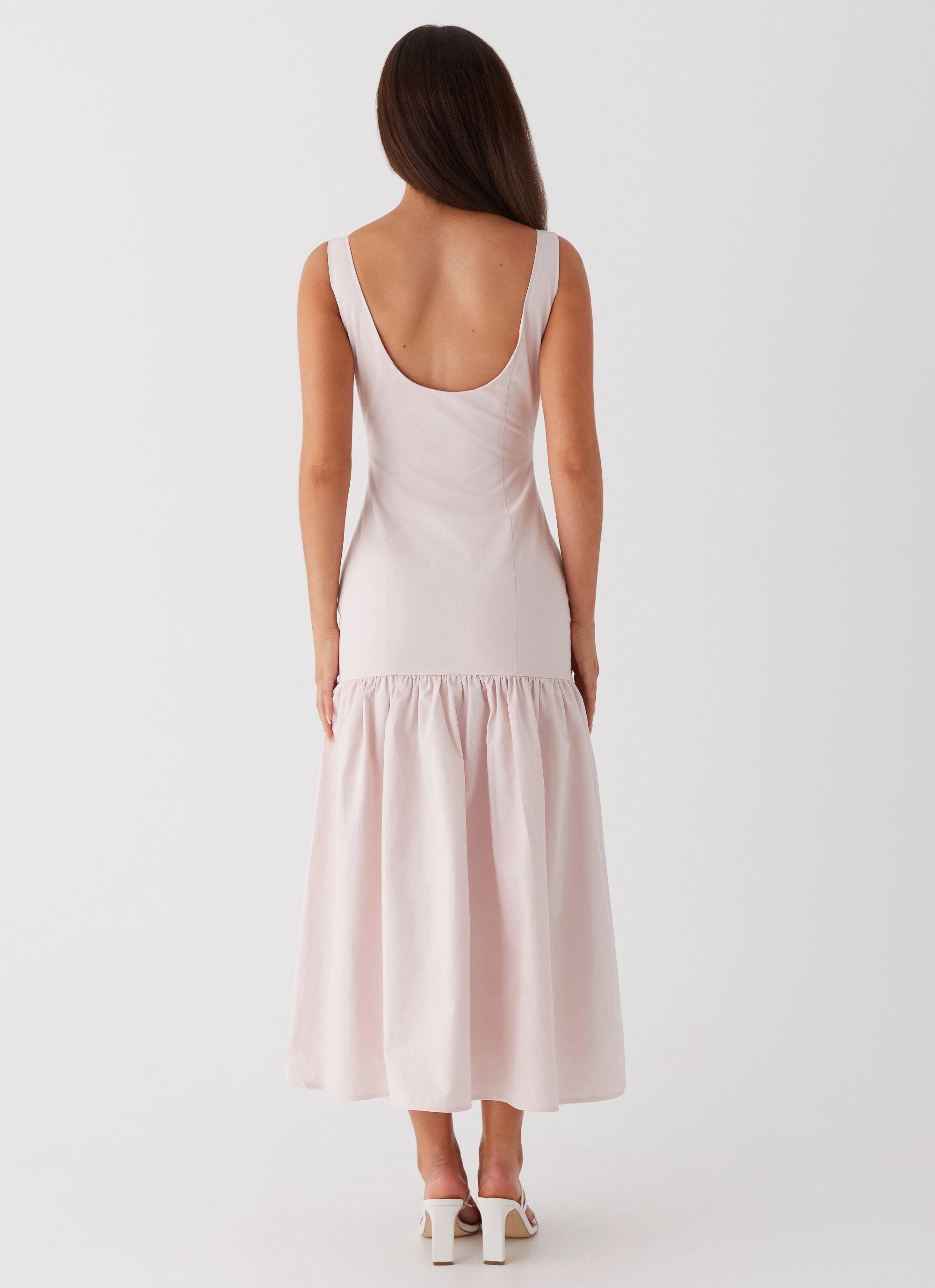 Ladylike Midi Dress - Pink Office Glam Classic Look