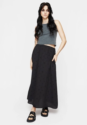 Affordable Fashion Sustainable Fabric Crux Broderie Midaxi Skirt