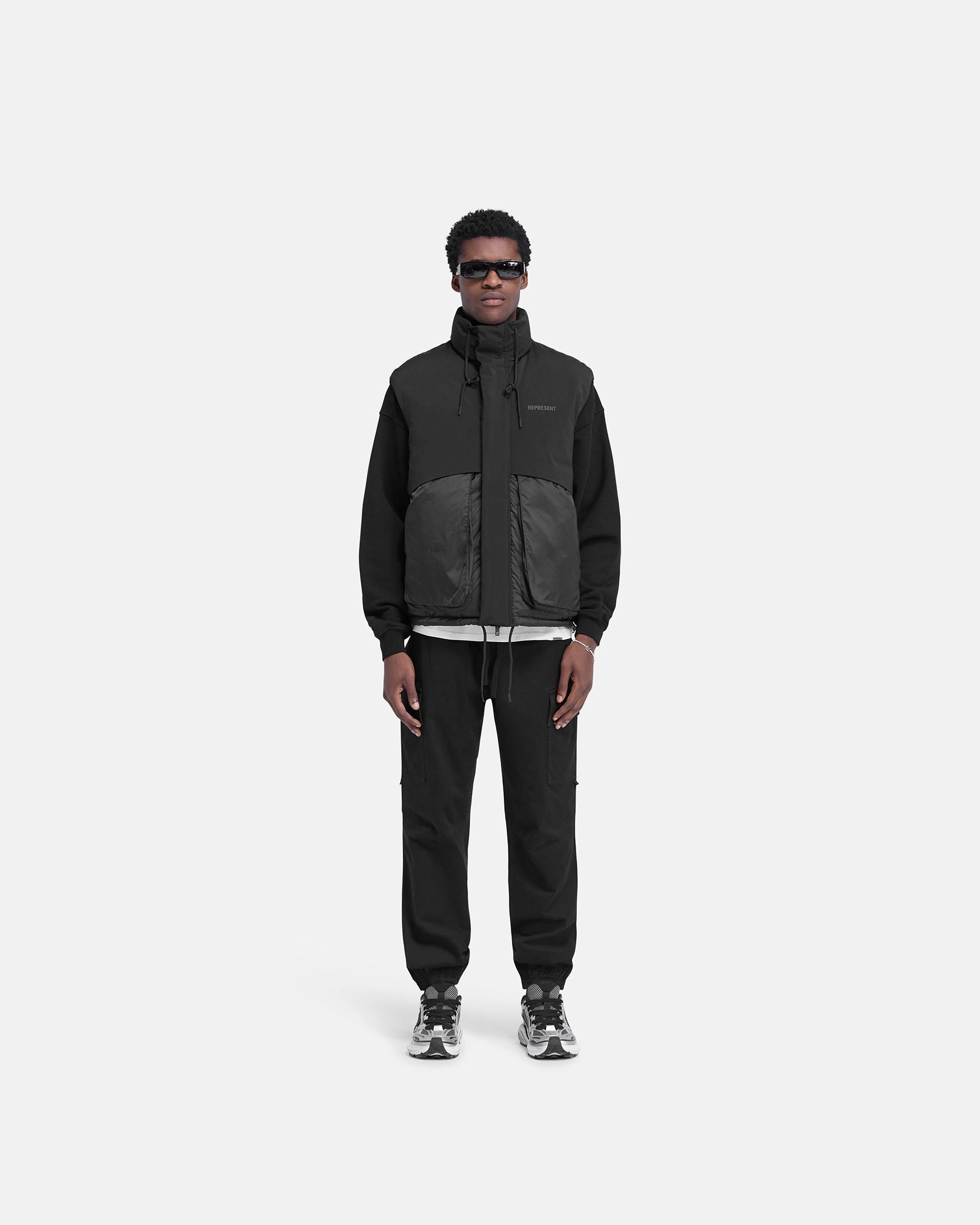 Odor control Functional Layer Cuffed Cargo Pant - Black