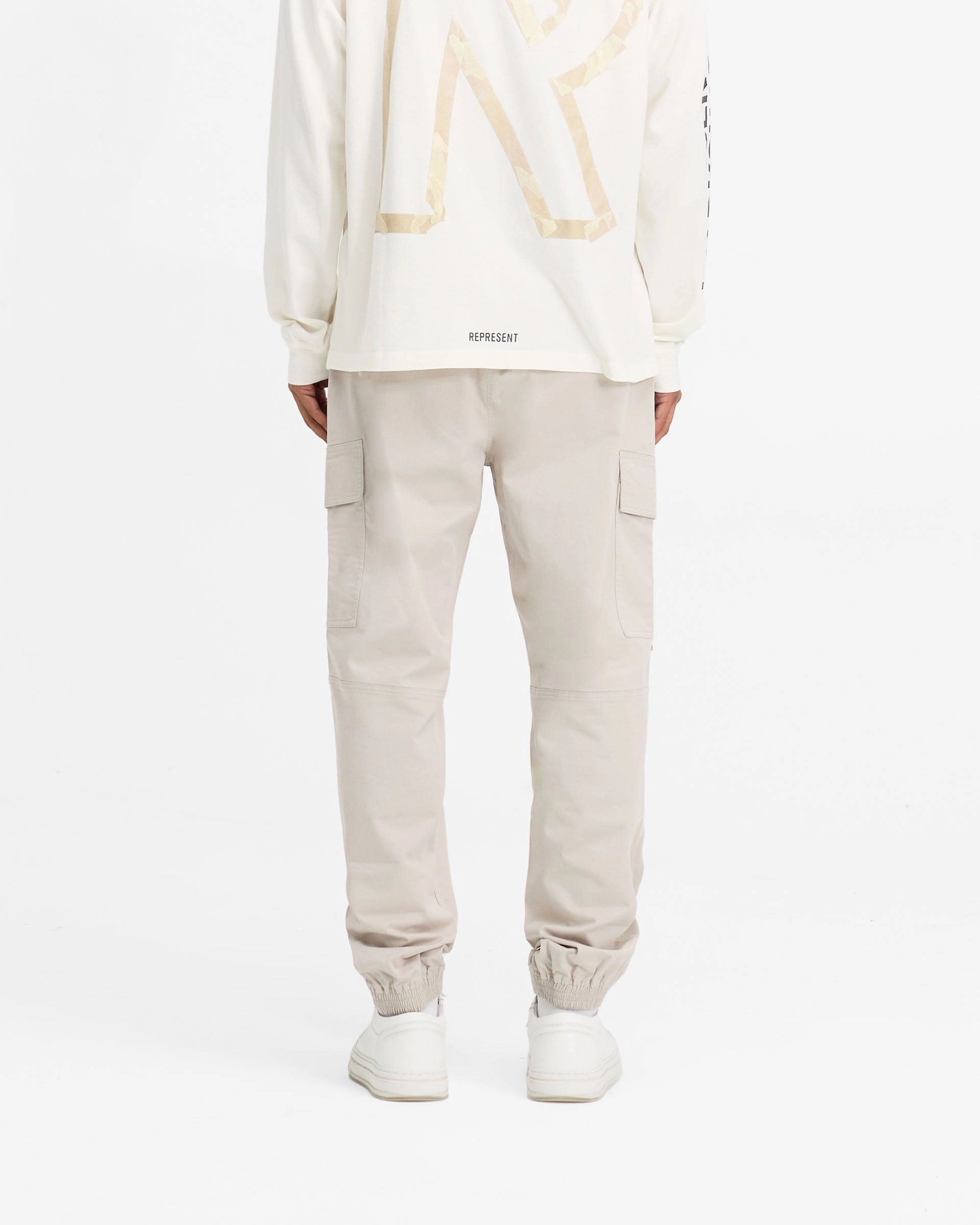 Day Wear Fitted Design Cuffed Cargo Pant - Stone