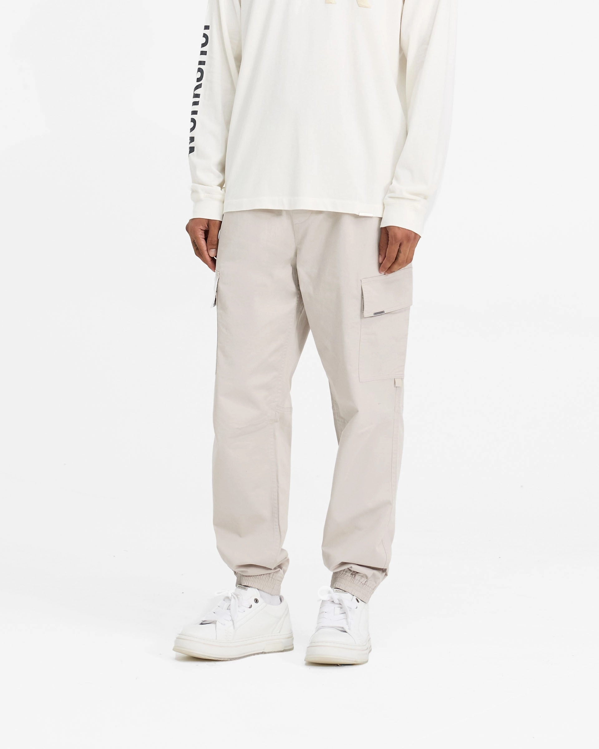 Cuffed Cargo Pant - Stone Dynamic Motion