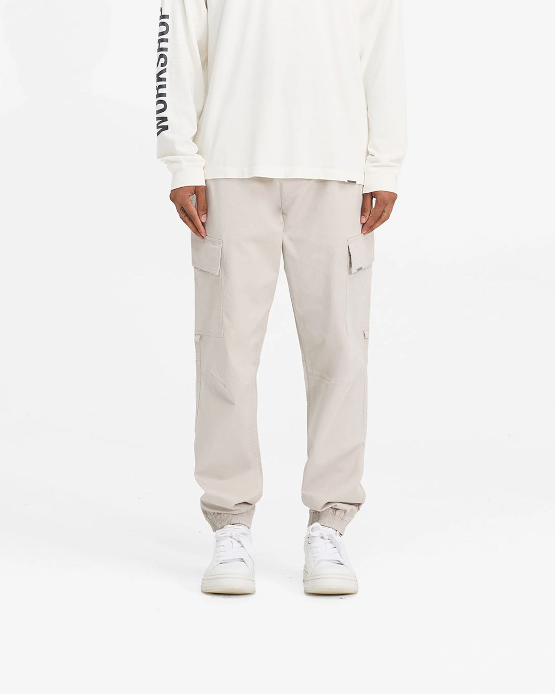 Comfortable Movement Cuffed Cargo Pant - Stone