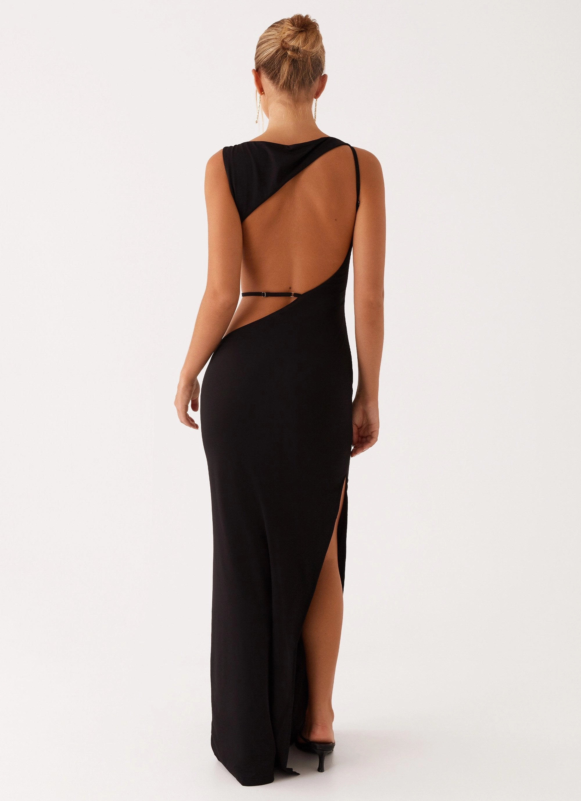 Silky Layer Sutton Maxi Dress - Black