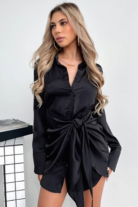 Fast Chic Zip-Closure Alexa Dress - Black