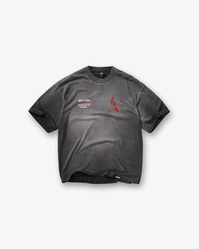 Tear Resistant Smart Casual Look Represent X Guns N' Roses Tour T-Shirt - Stained Black