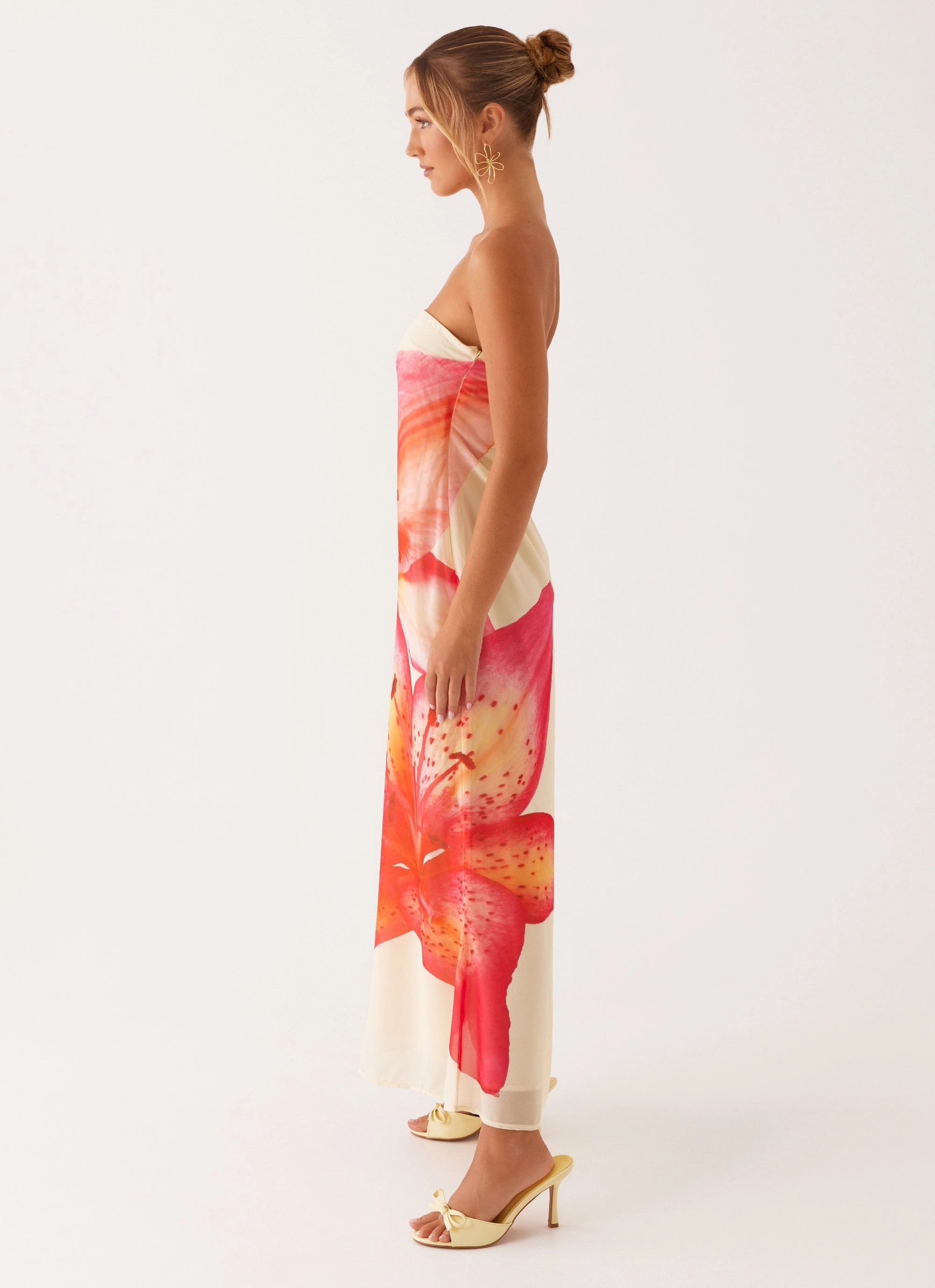 Darcy Maxi Dress - Yellow Floral Cool Fabric