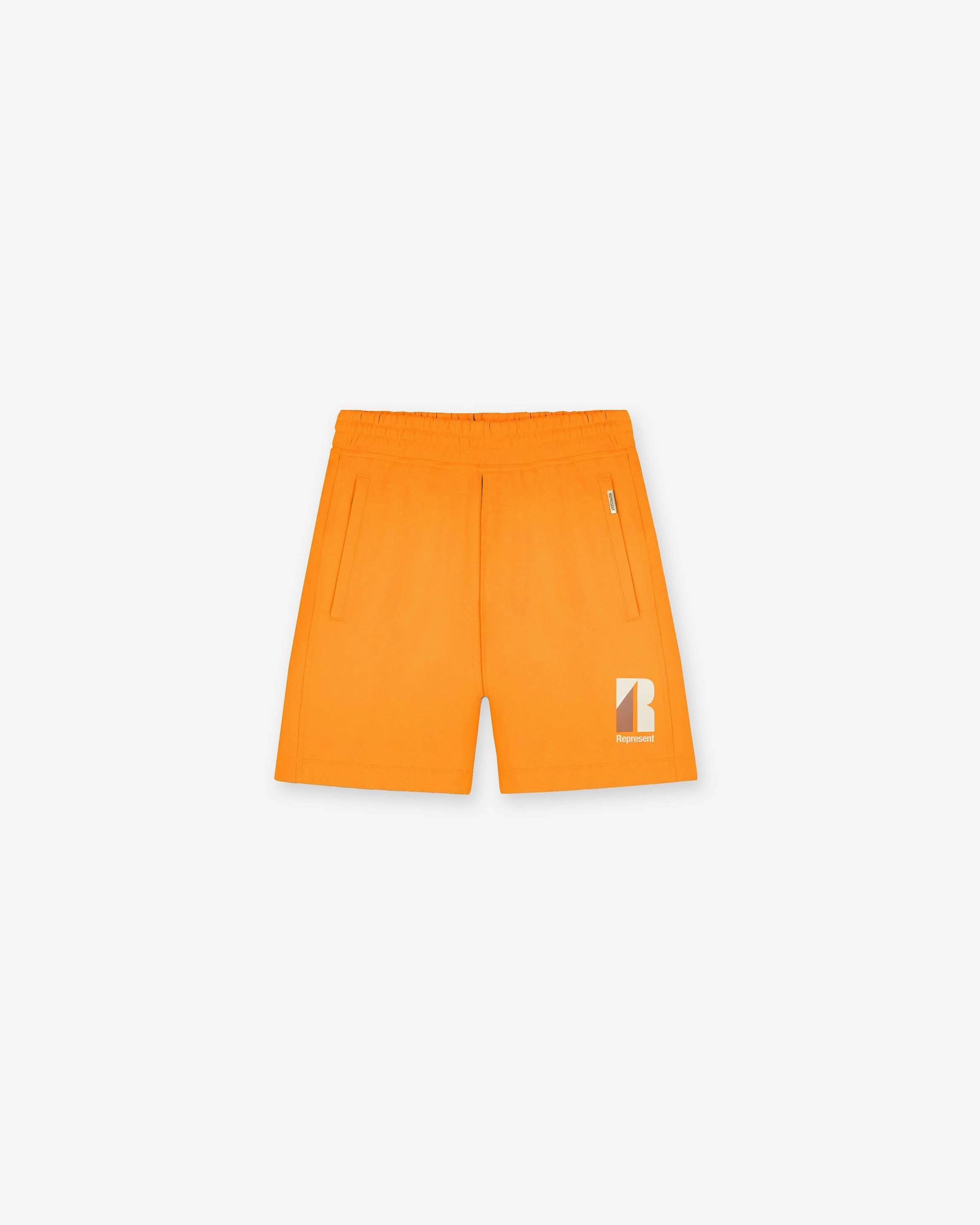 Decade of Speed Shorts - Neon Orange mountain style rayon fabric